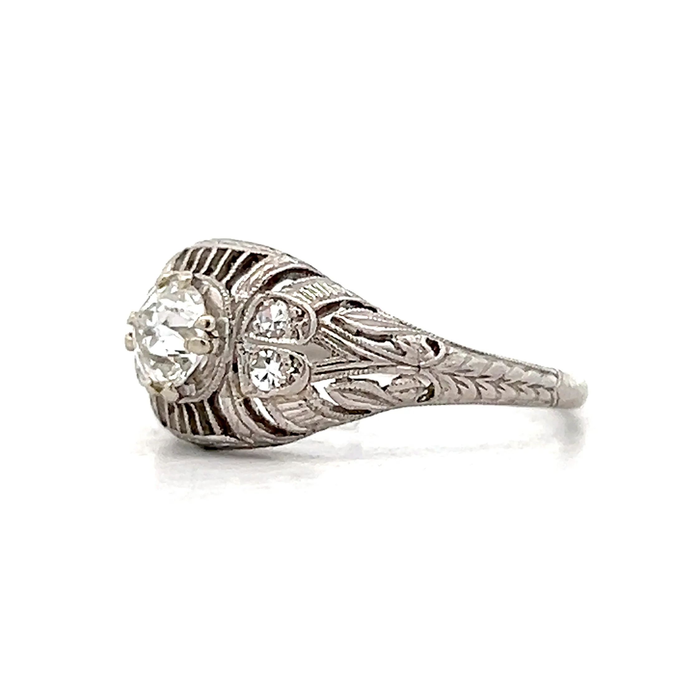 .43 Antique Art Deco Engagement Ring in Platinum - Image 2