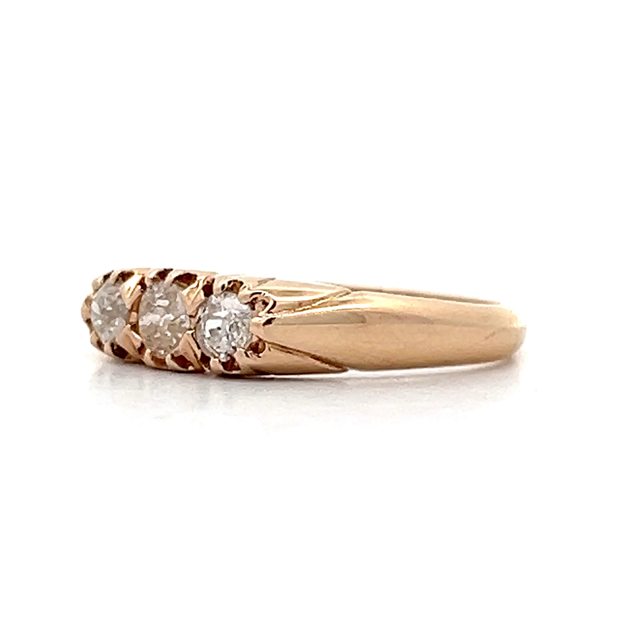 .43 Antique Victorian Three Stone Diamond Ring in 14k - Image 2