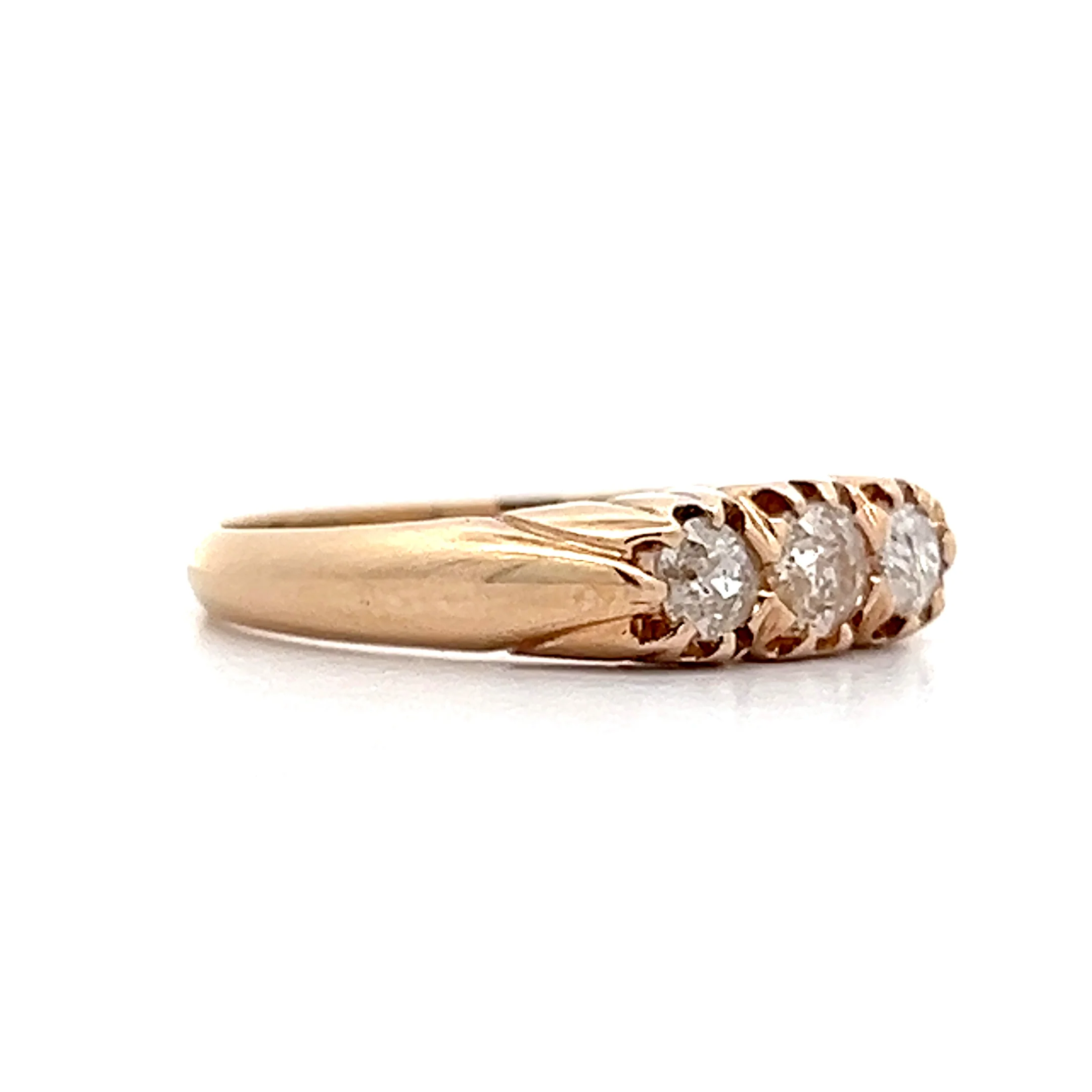 .43 Antique Victorian Three Stone Diamond Ring in 14k - Image 3