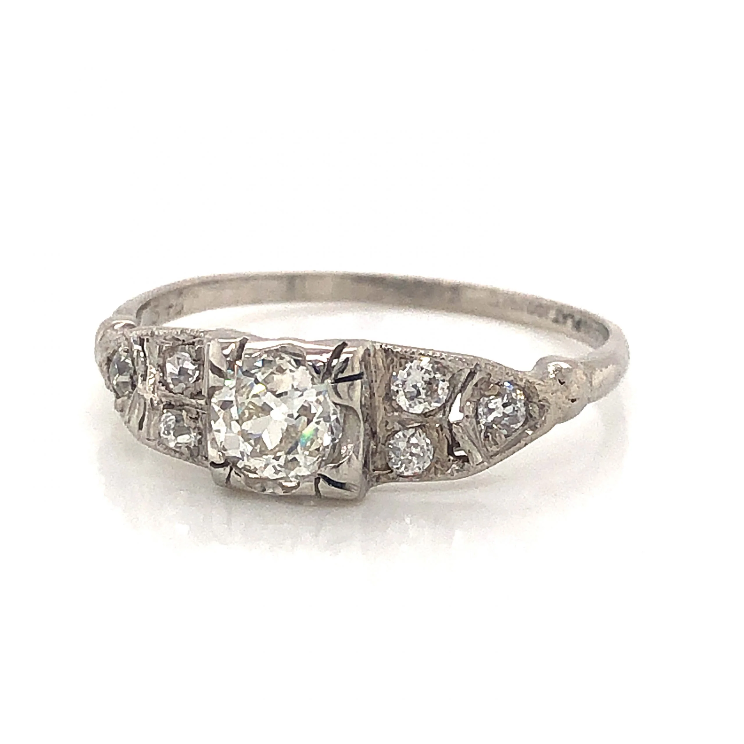 .43 Art Deco Diamond Engagement Ring in Platinum - Image 2