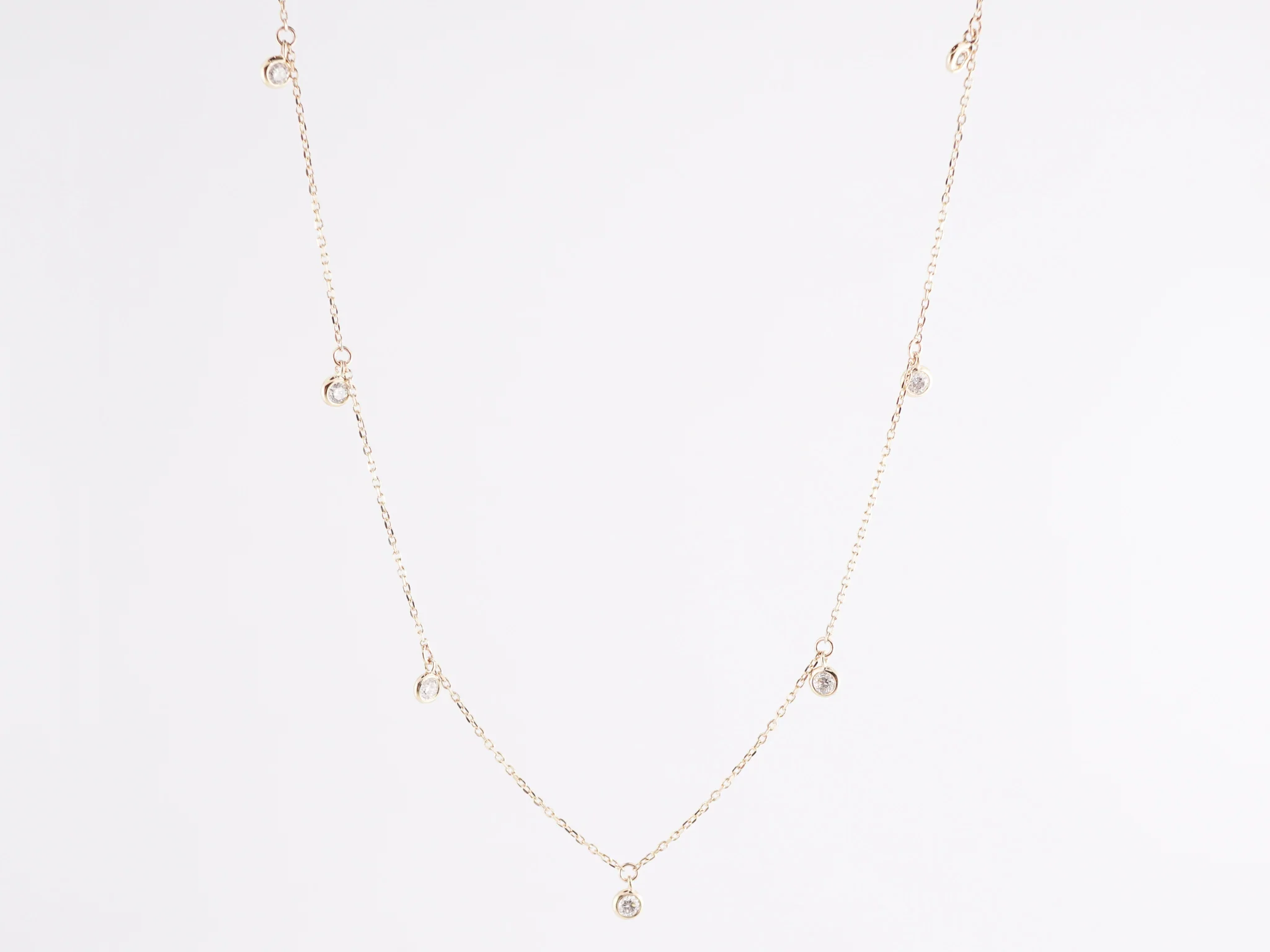 .43 Bezel Set Diamond Necklace in 14K Yellow Gold - Image 2