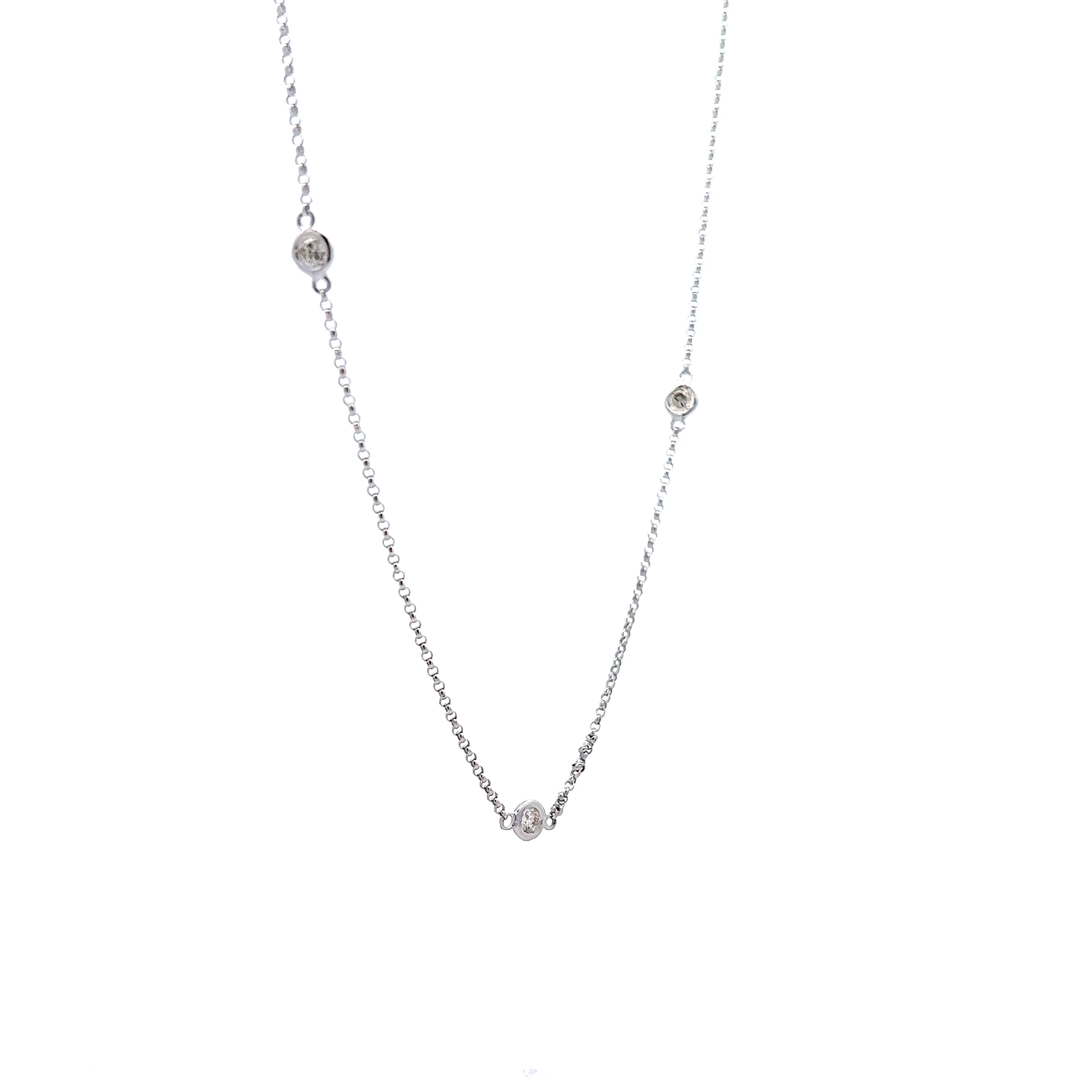 .43 Diamonds By The Yard Necklace in 18k White Gold - Image 3