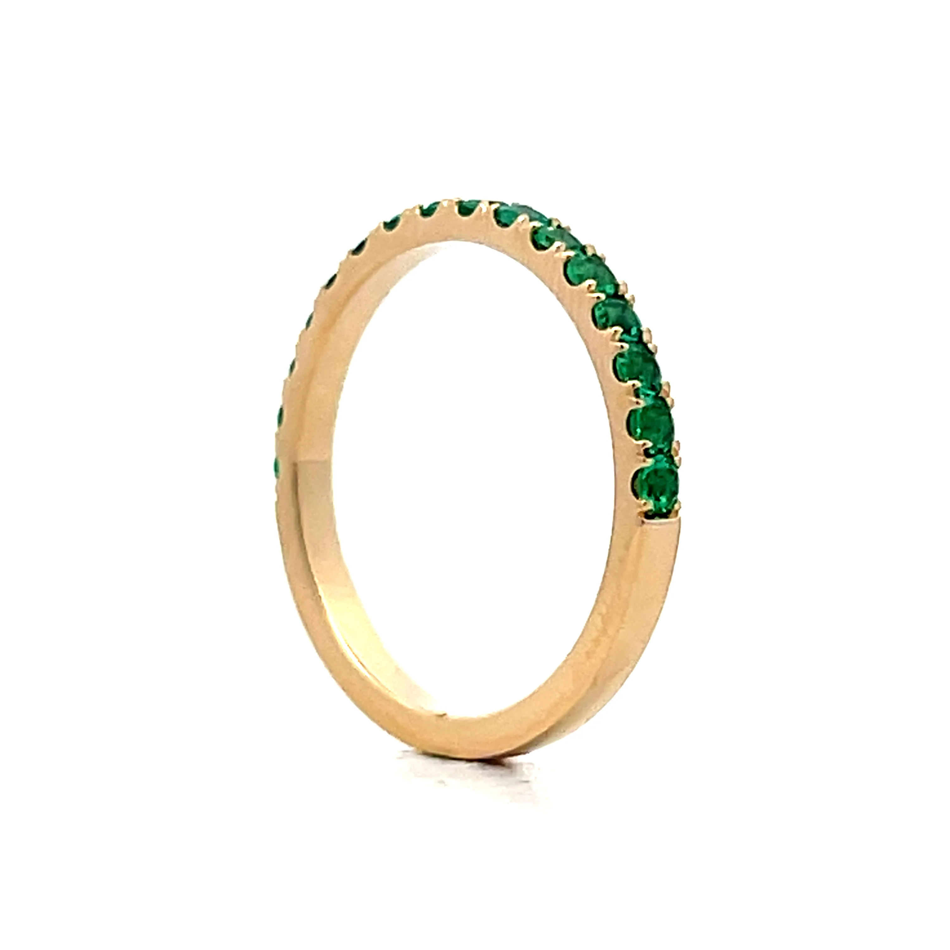 .43 French Set Emerald Eternity Band in 14k - Image 5