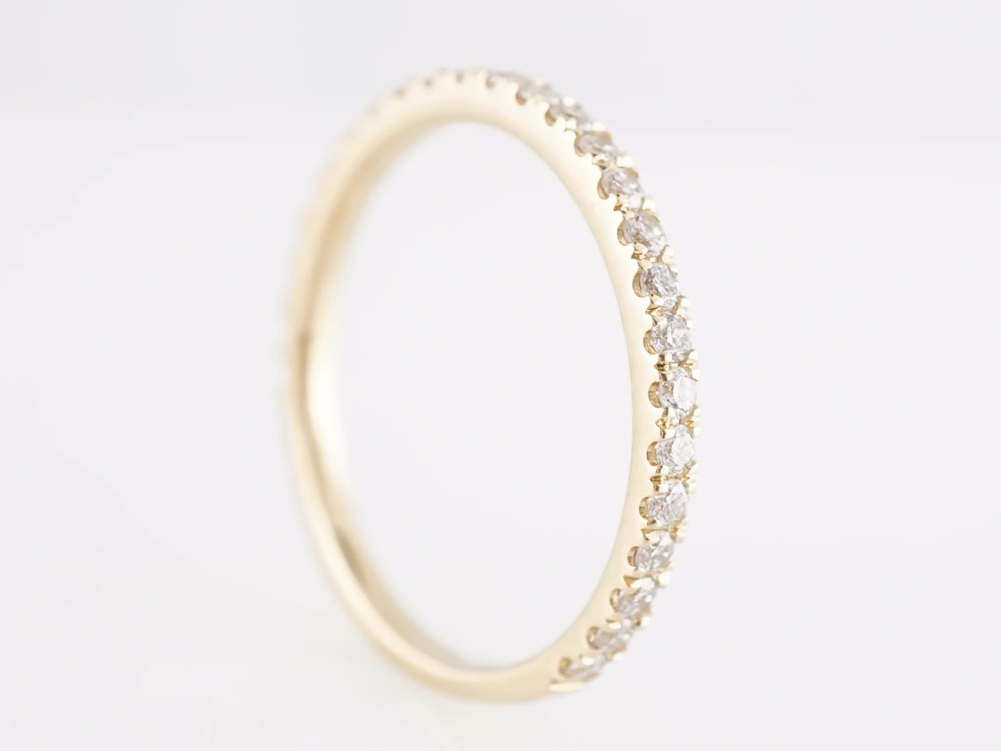 .43 Thin Diamond Wedding Band in 14k Yellow Gold - Image 2