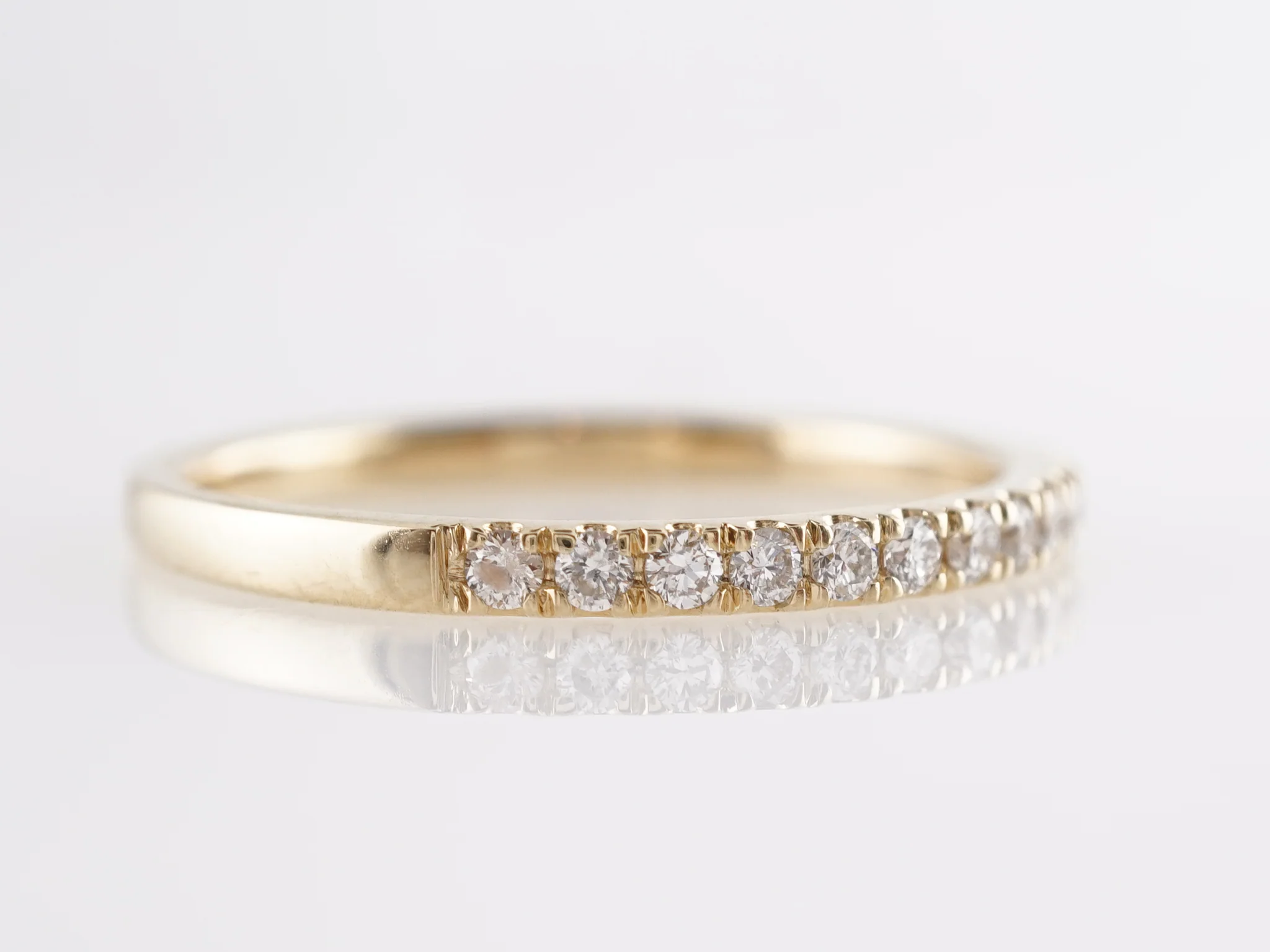 .43 Thin Diamond Wedding Band in 14k Yellow Gold - Image 4