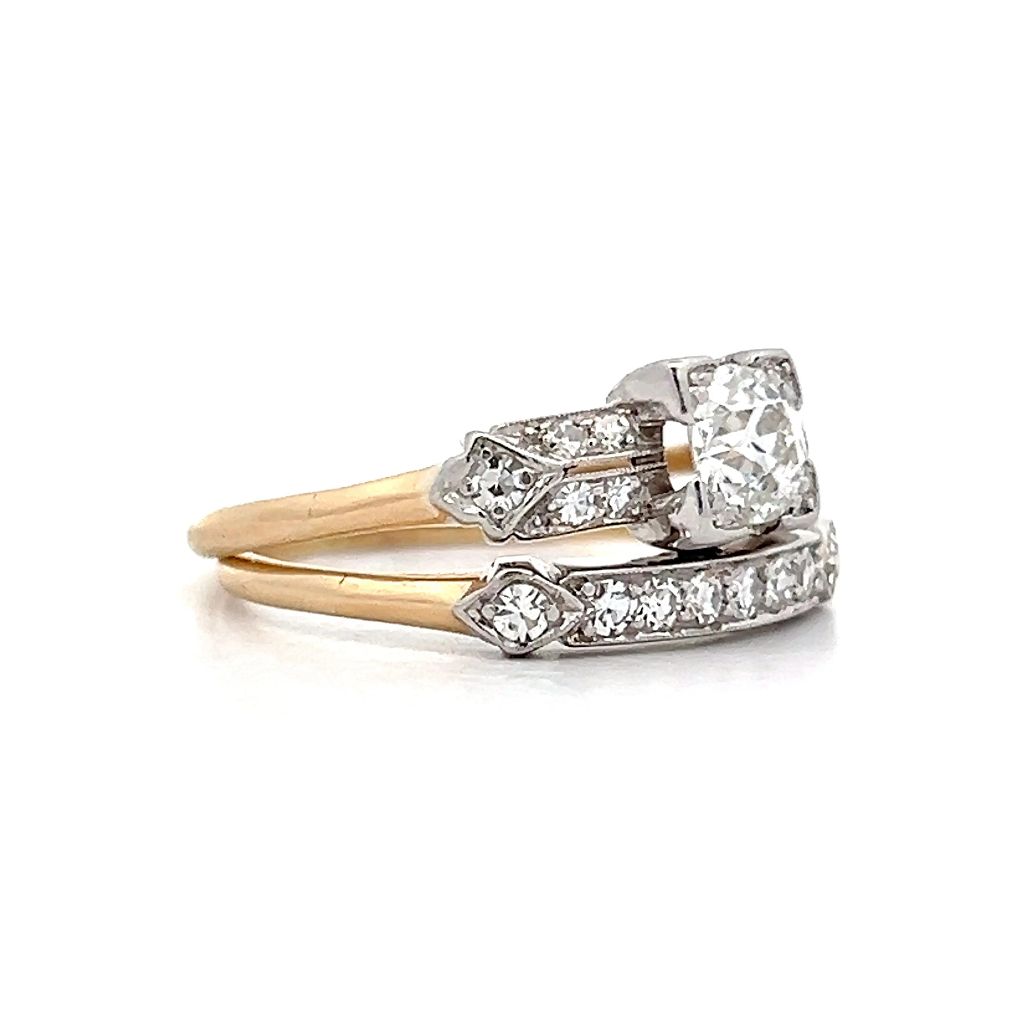 .43 Vintage Old European Diamond Engagement Ring in 14k - Image 3