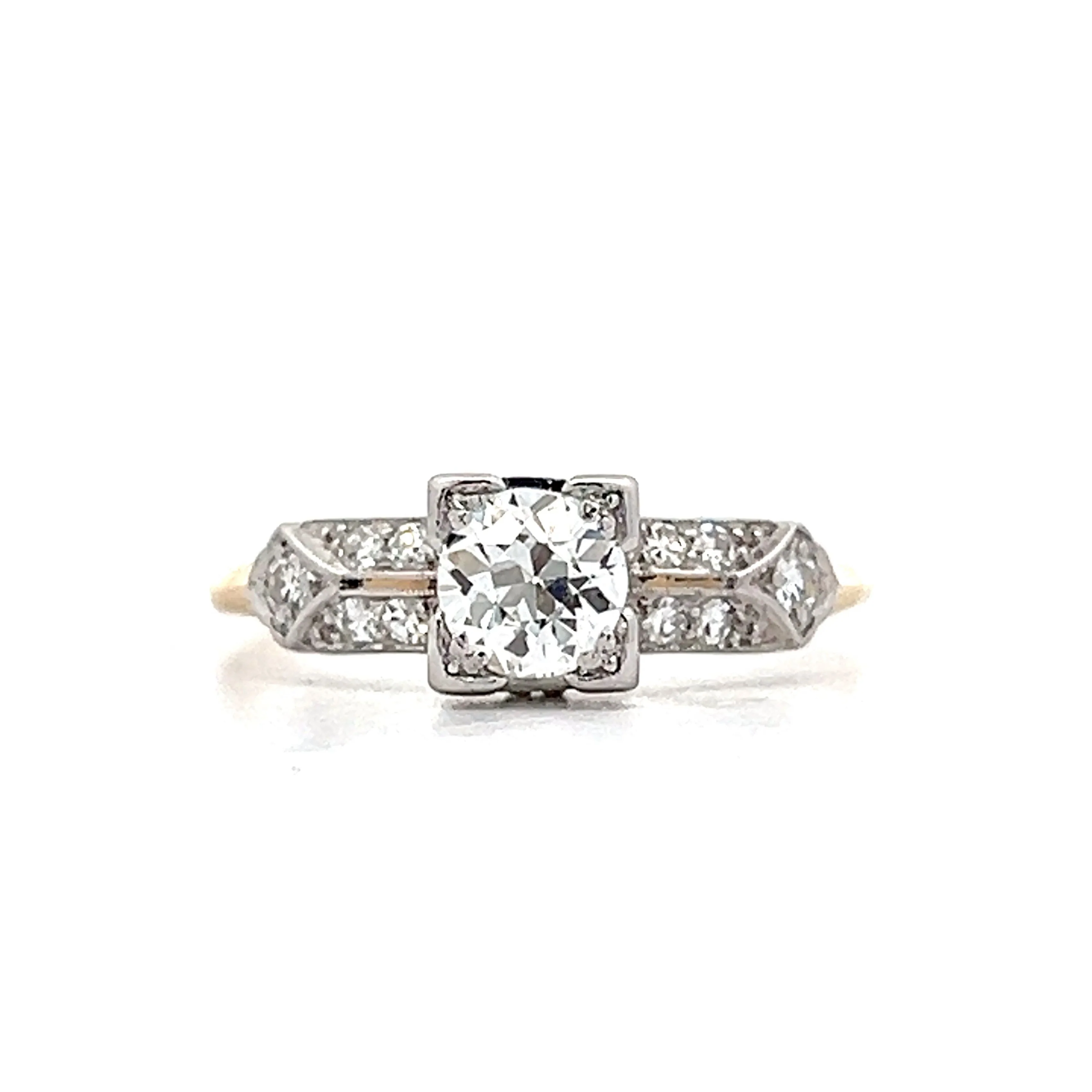 .43 Vintage Old European Diamond Engagement Ring in 14k - Image 4