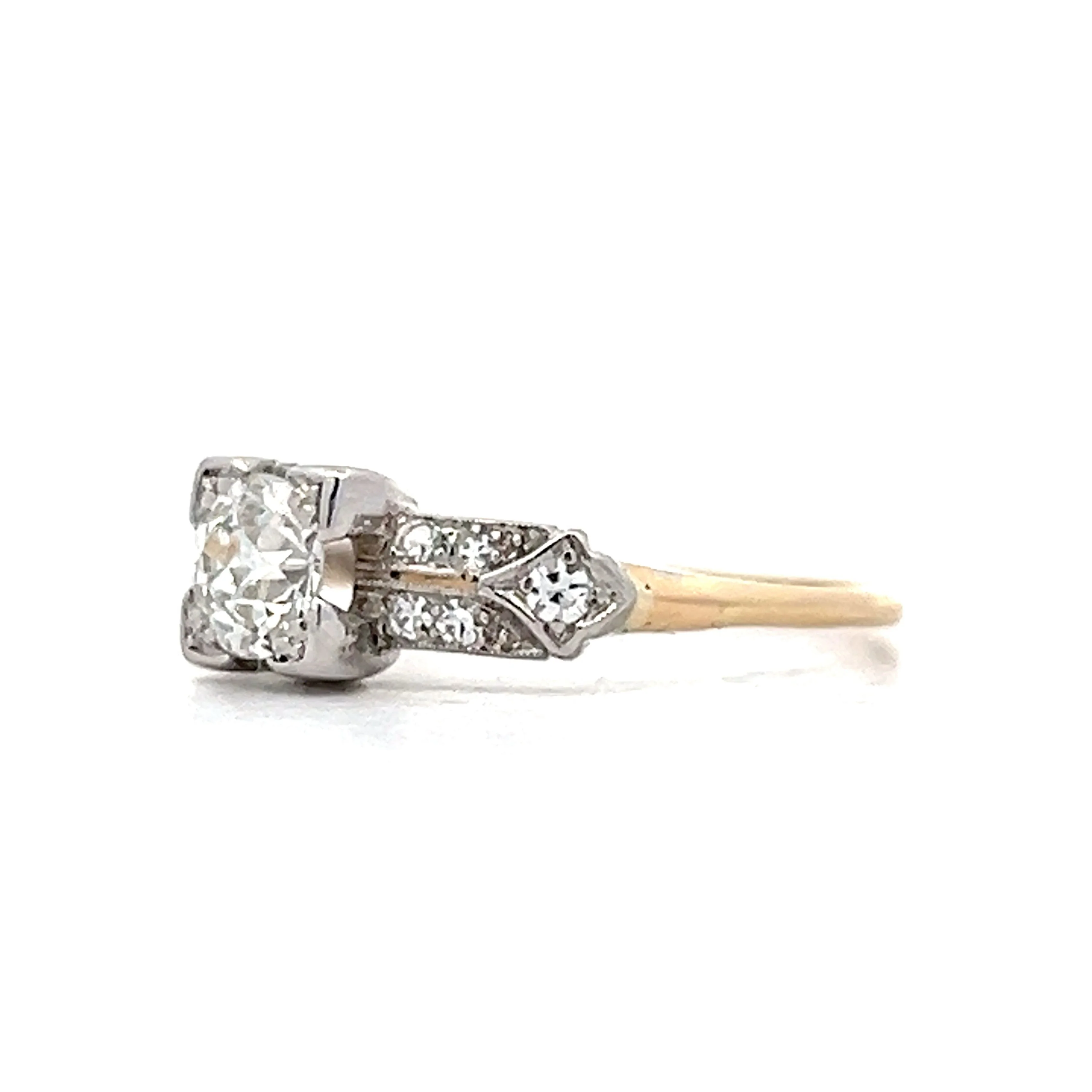 .43 Vintage Old European Diamond Engagement Ring in 14k - Image 5