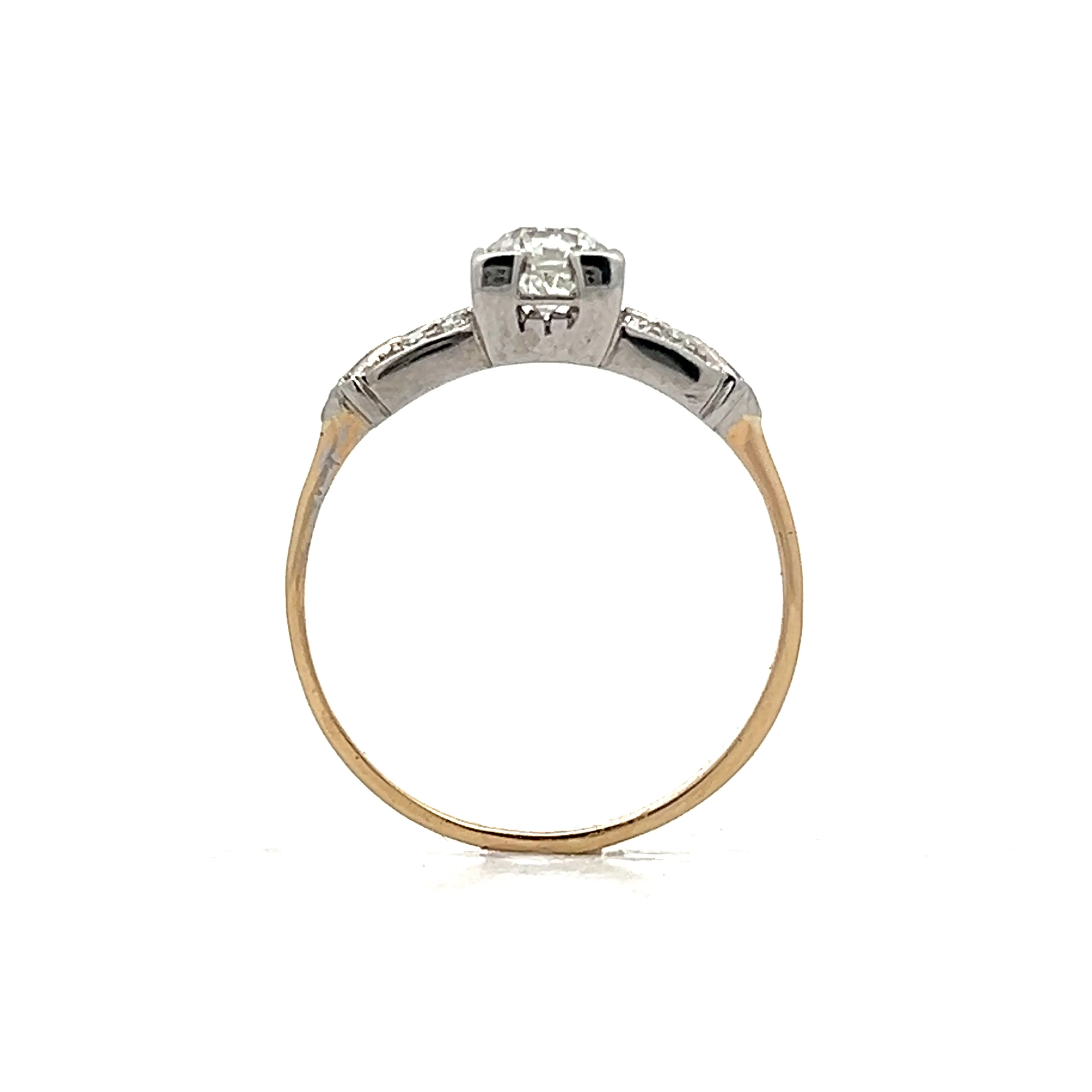 .43 Vintage Old European Diamond Engagement Ring in 14k - Image 7