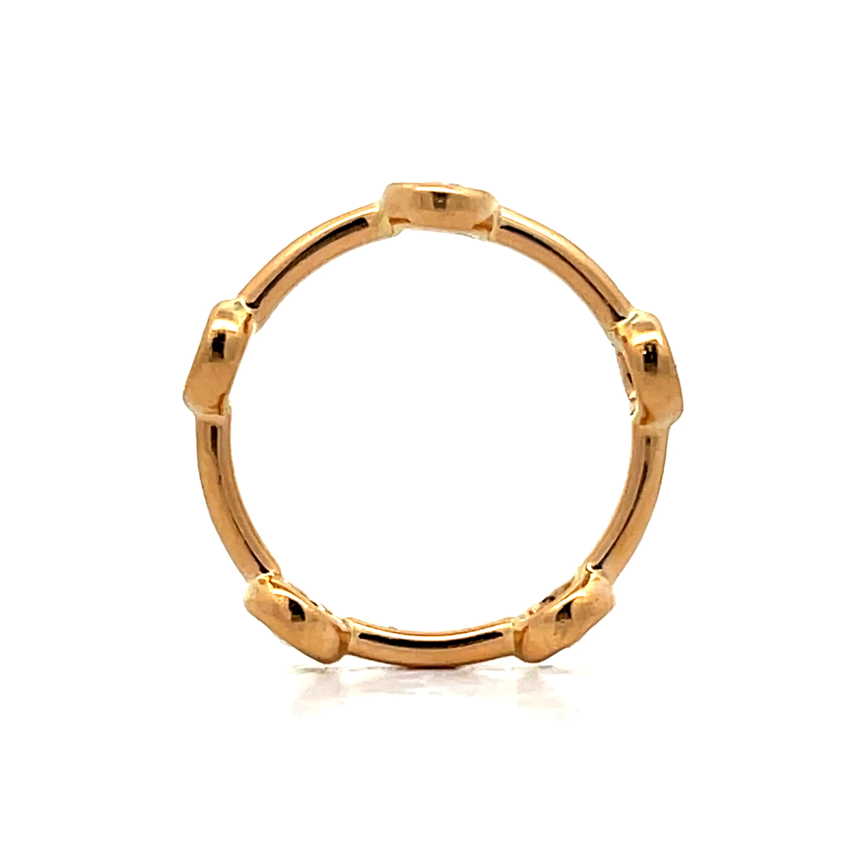 .44 Rose Cut Diamond Station Band in 18k Yellow Gold - Image 4