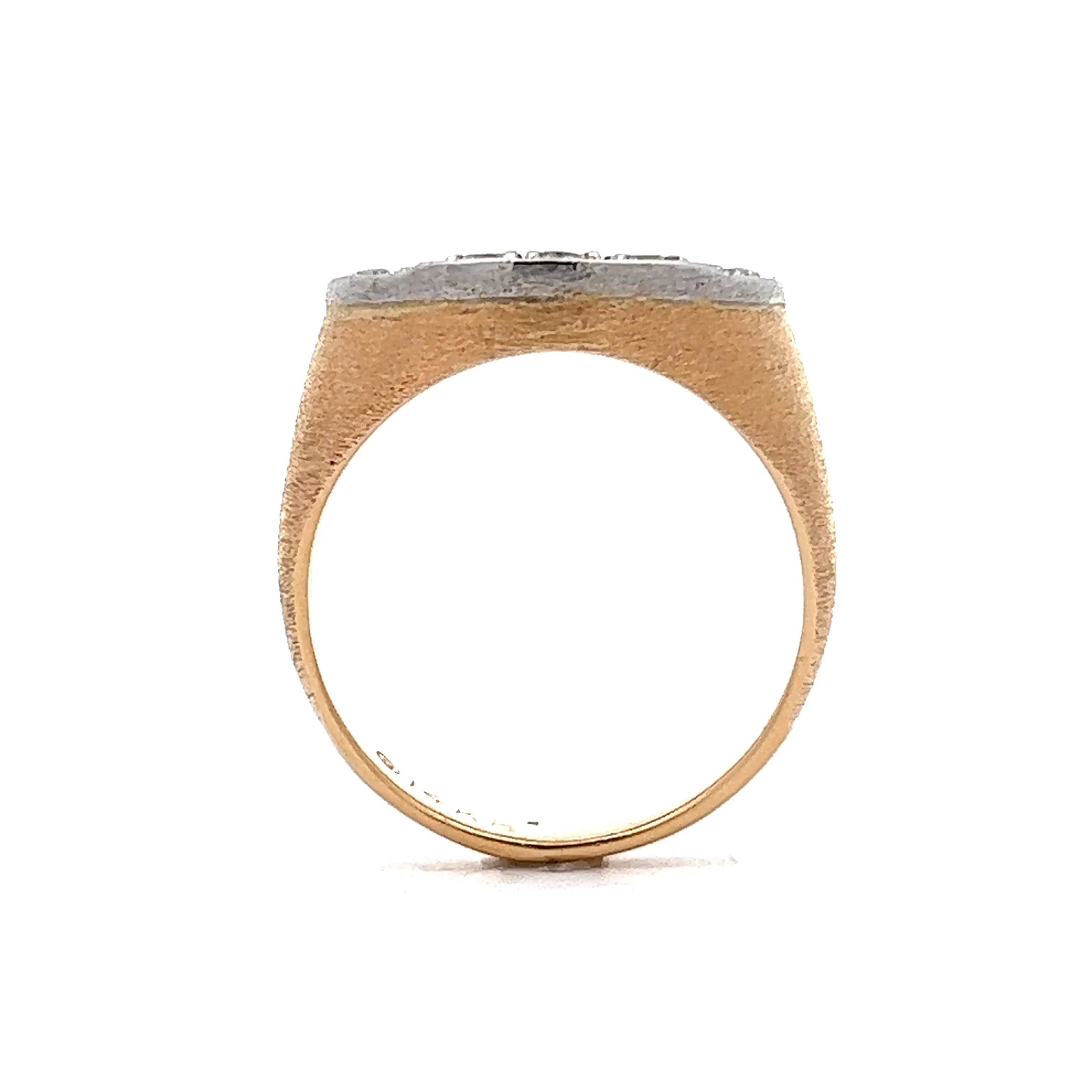 .44 Lucky Horseshoe Diamond Two-Tone Cocktail Ring - Image 4