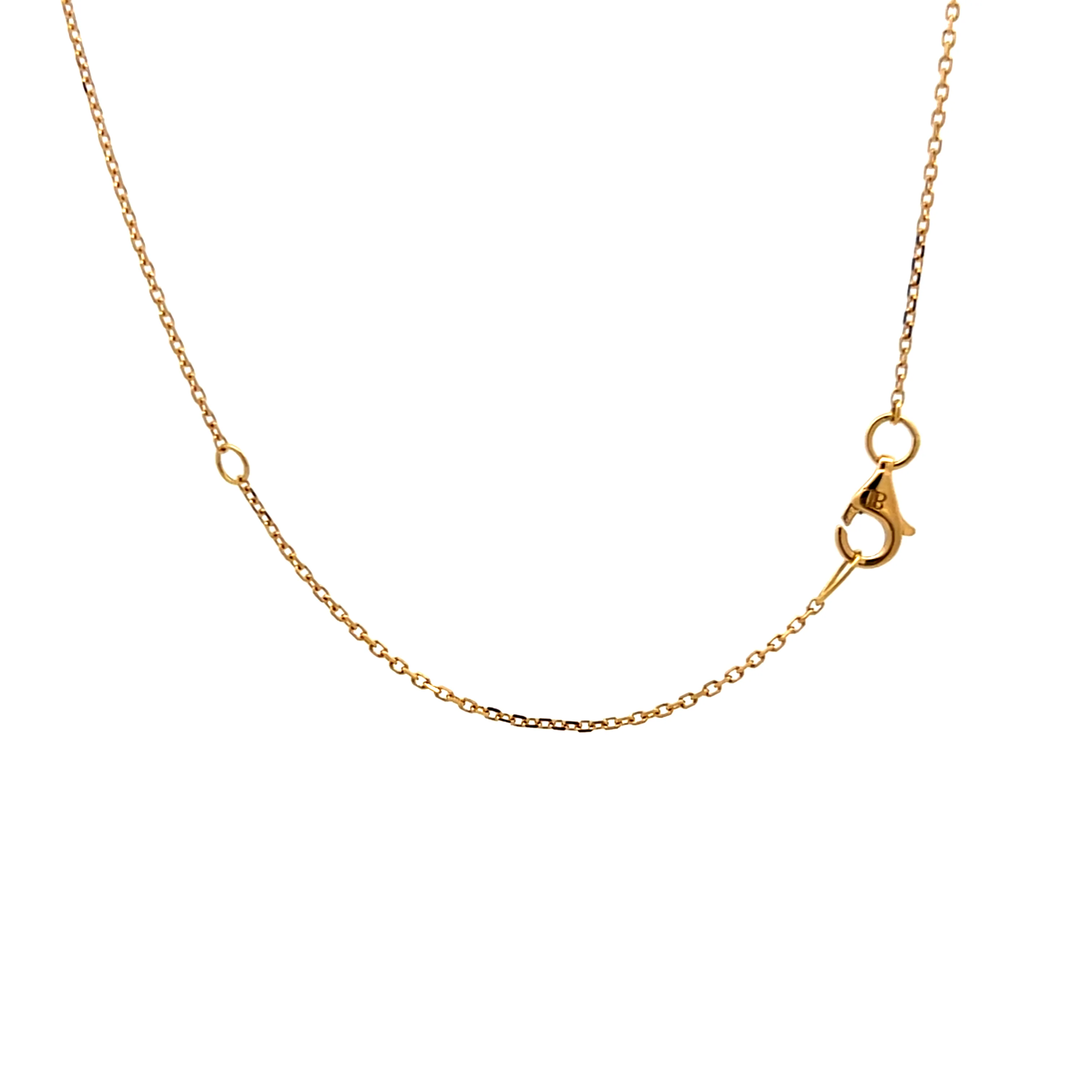 .44 V Shaped Bar Pendant Necklace in 18k Yellow Gold - Image 4