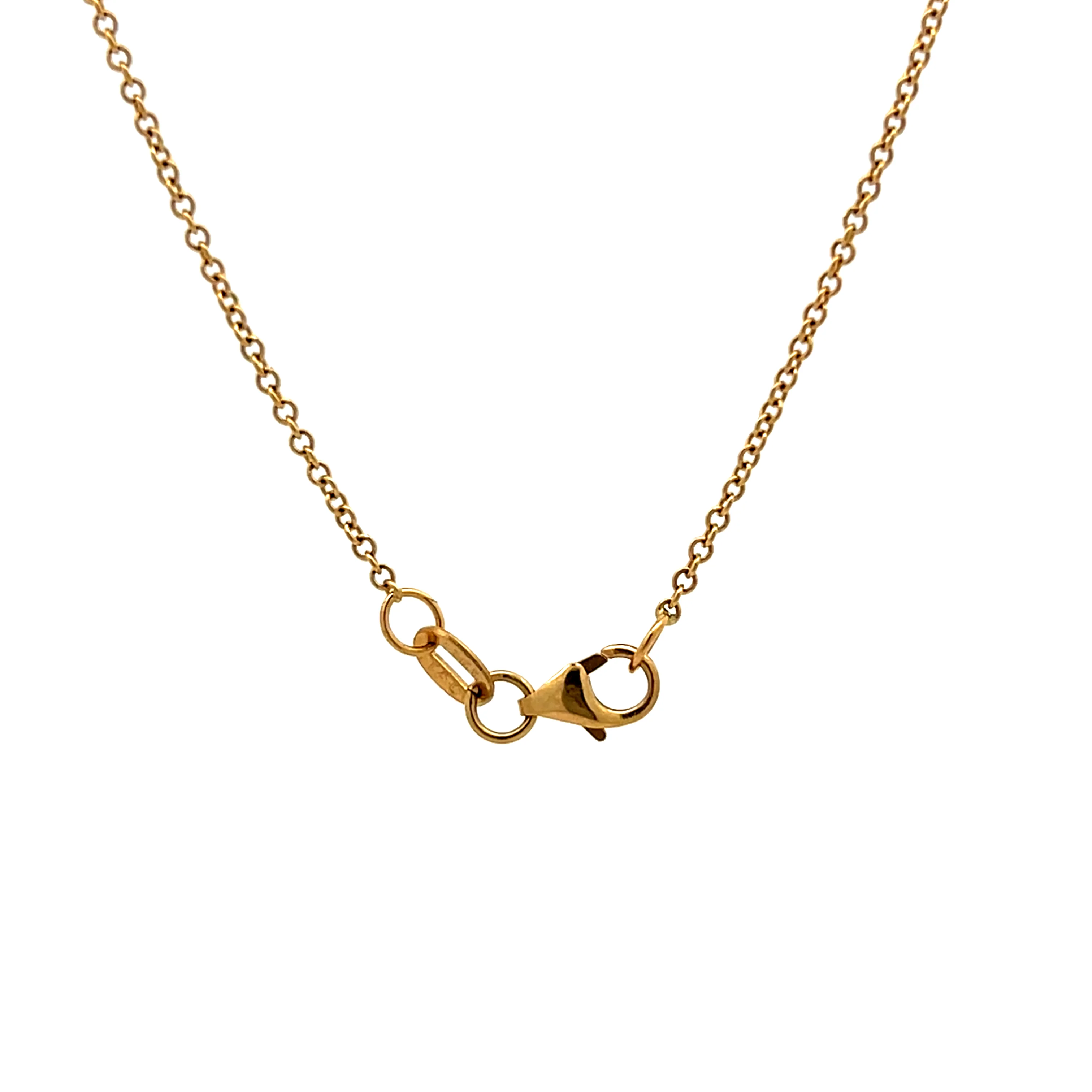 .45 Pear Rose Cut Diamond Pendant Necklace in 18k - Image 4