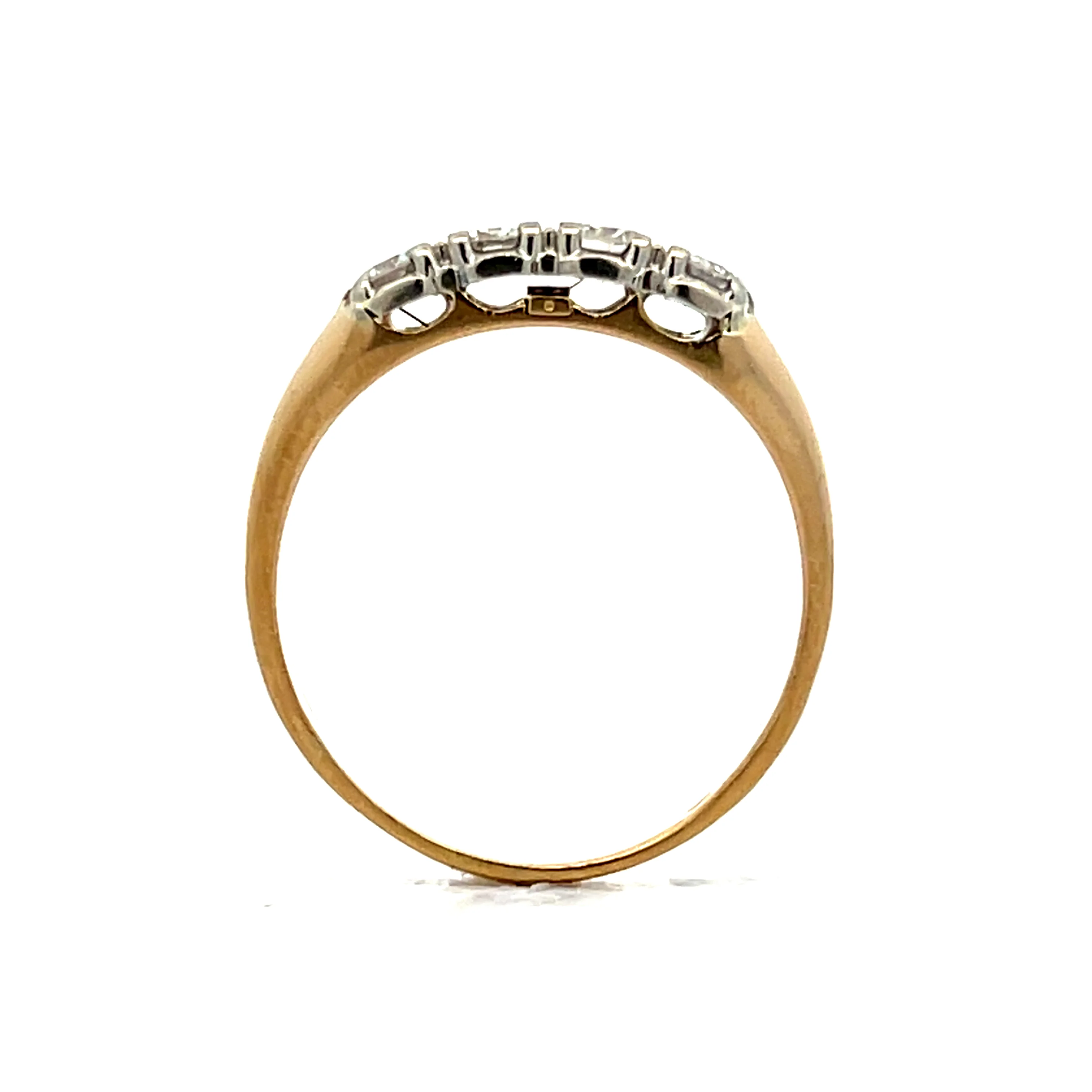 .45 Vintage 1950s Diamond Wedding Band in 14k - Image 4