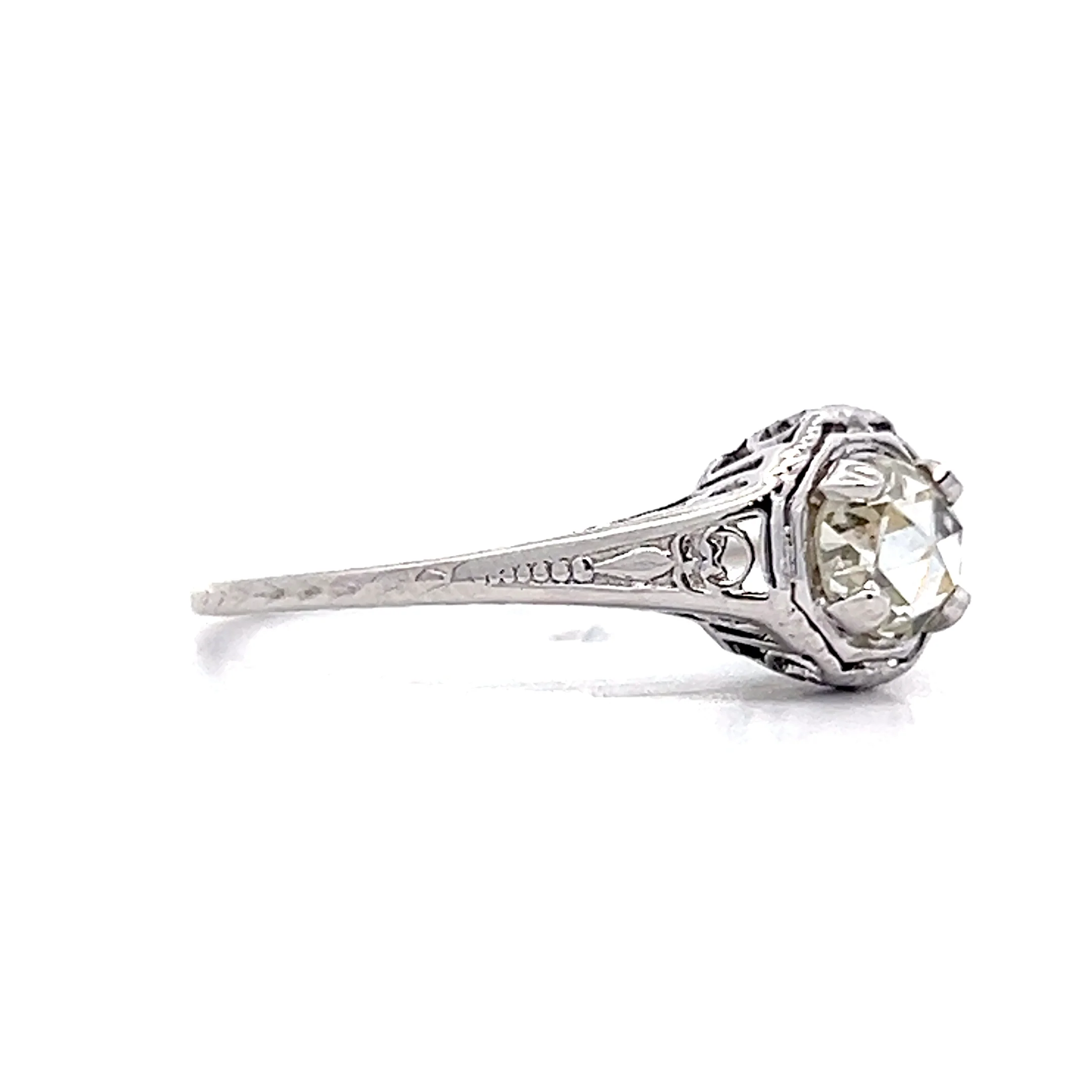 .45 Vintage Belais Bros Deco Rose Diamond Engagement Ring - Image 3
