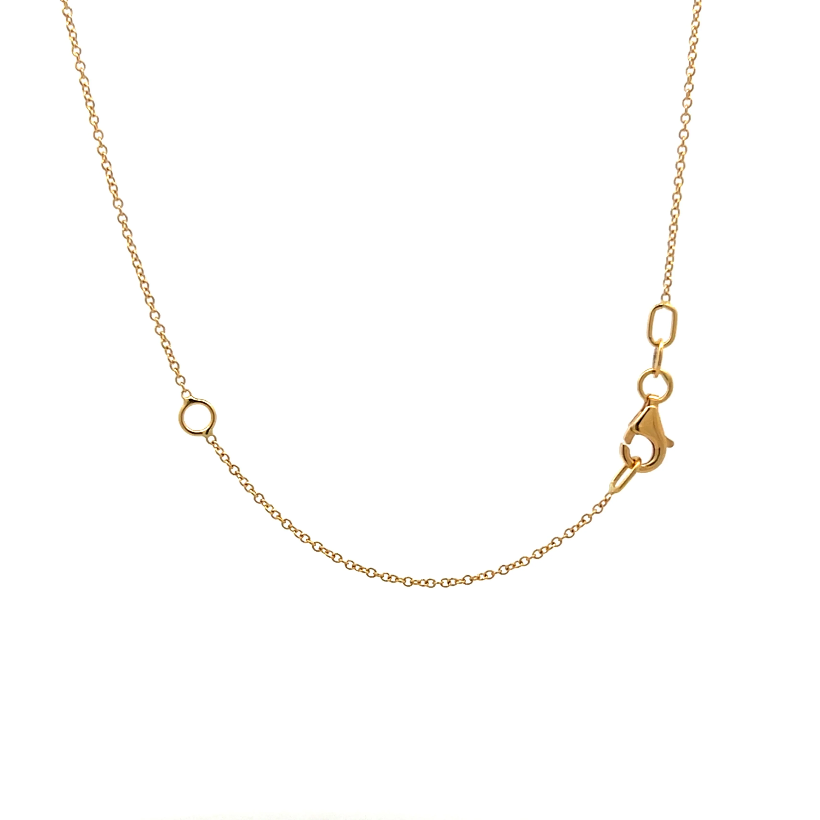 .46 Diamond Bar Pendant Necklace in 18k Yellow Gold - Image 4