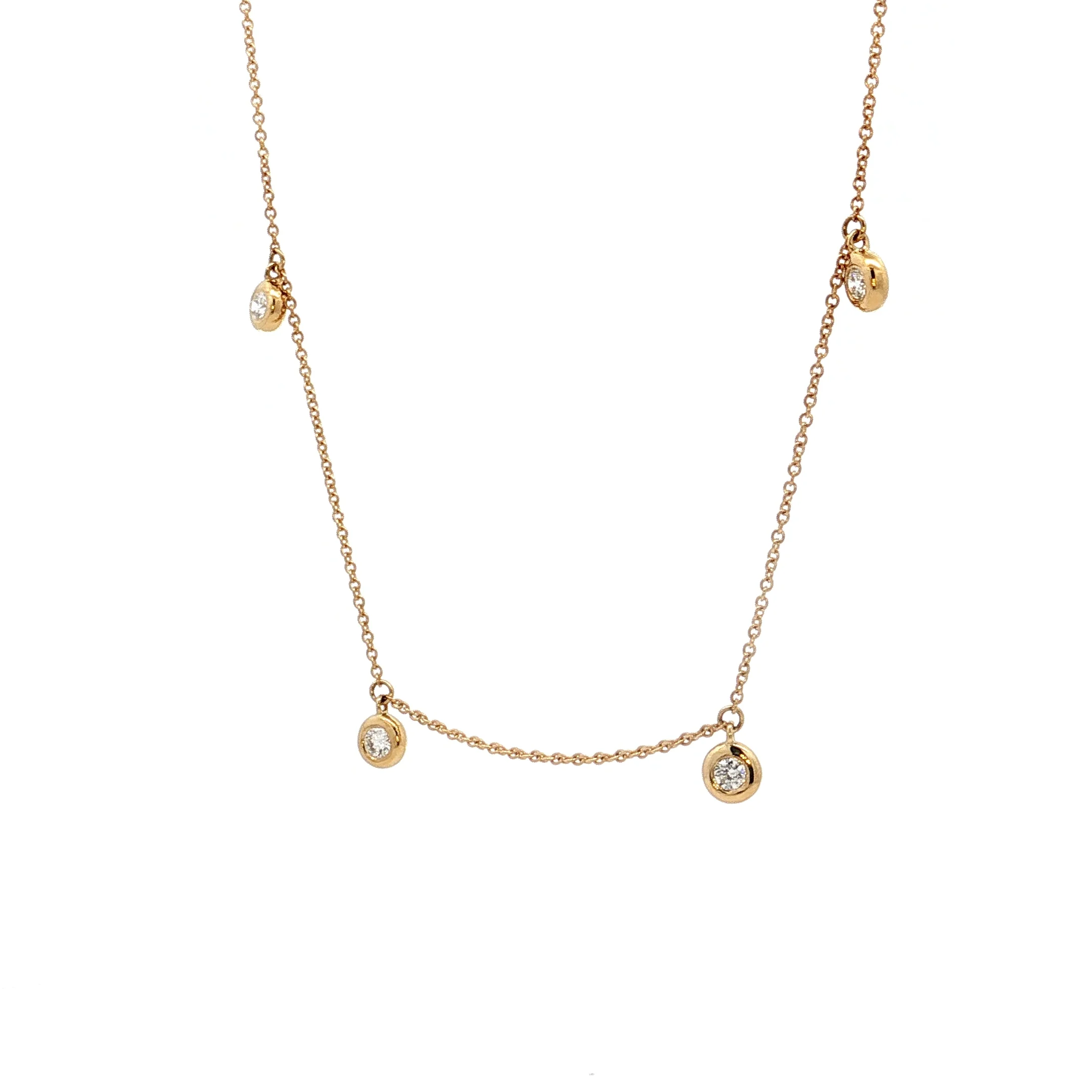 .46 Diamond Dangle Necklace in 14k Yellow Gold - Image 2