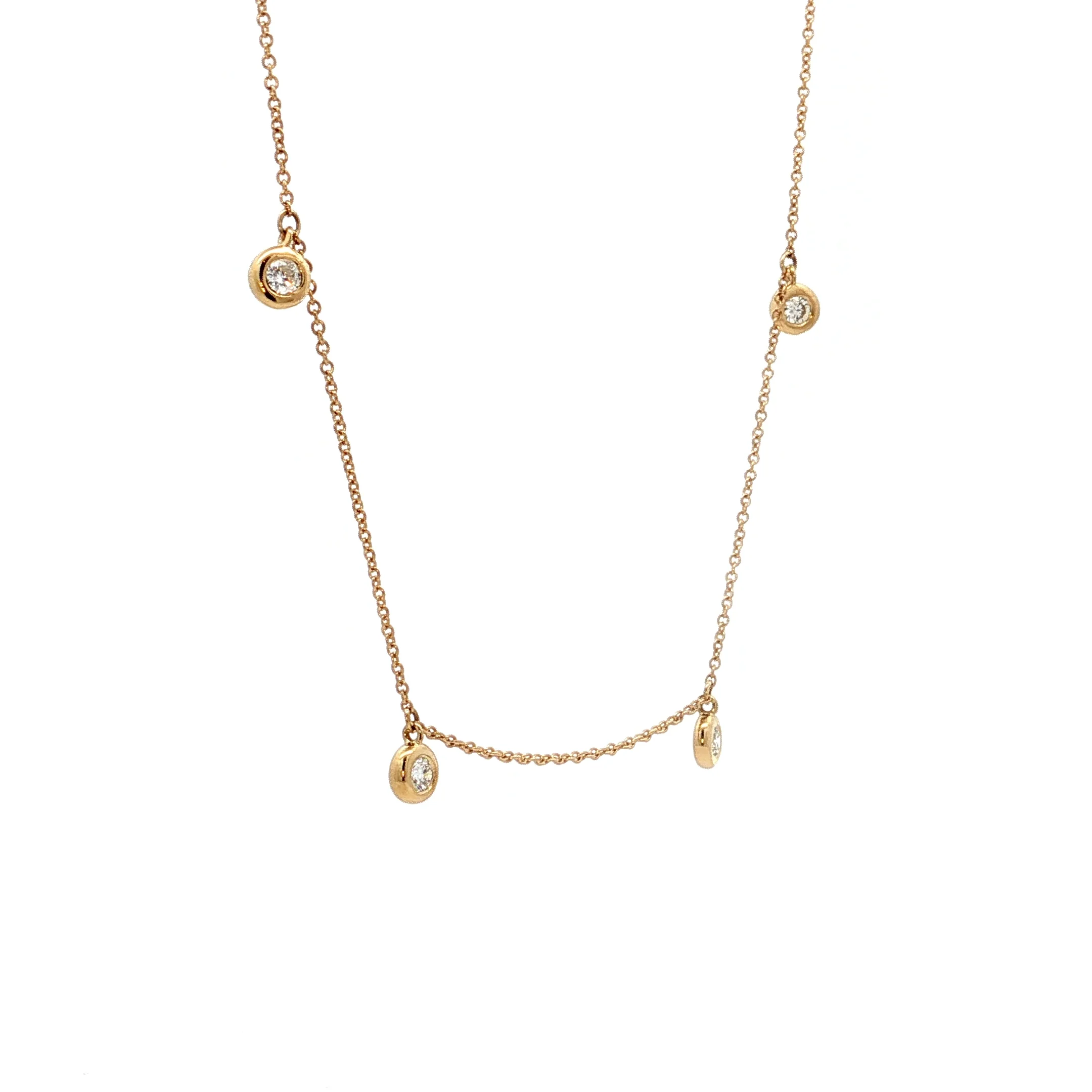 .46 Diamond Dangle Necklace in 14k Yellow Gold - Image 3