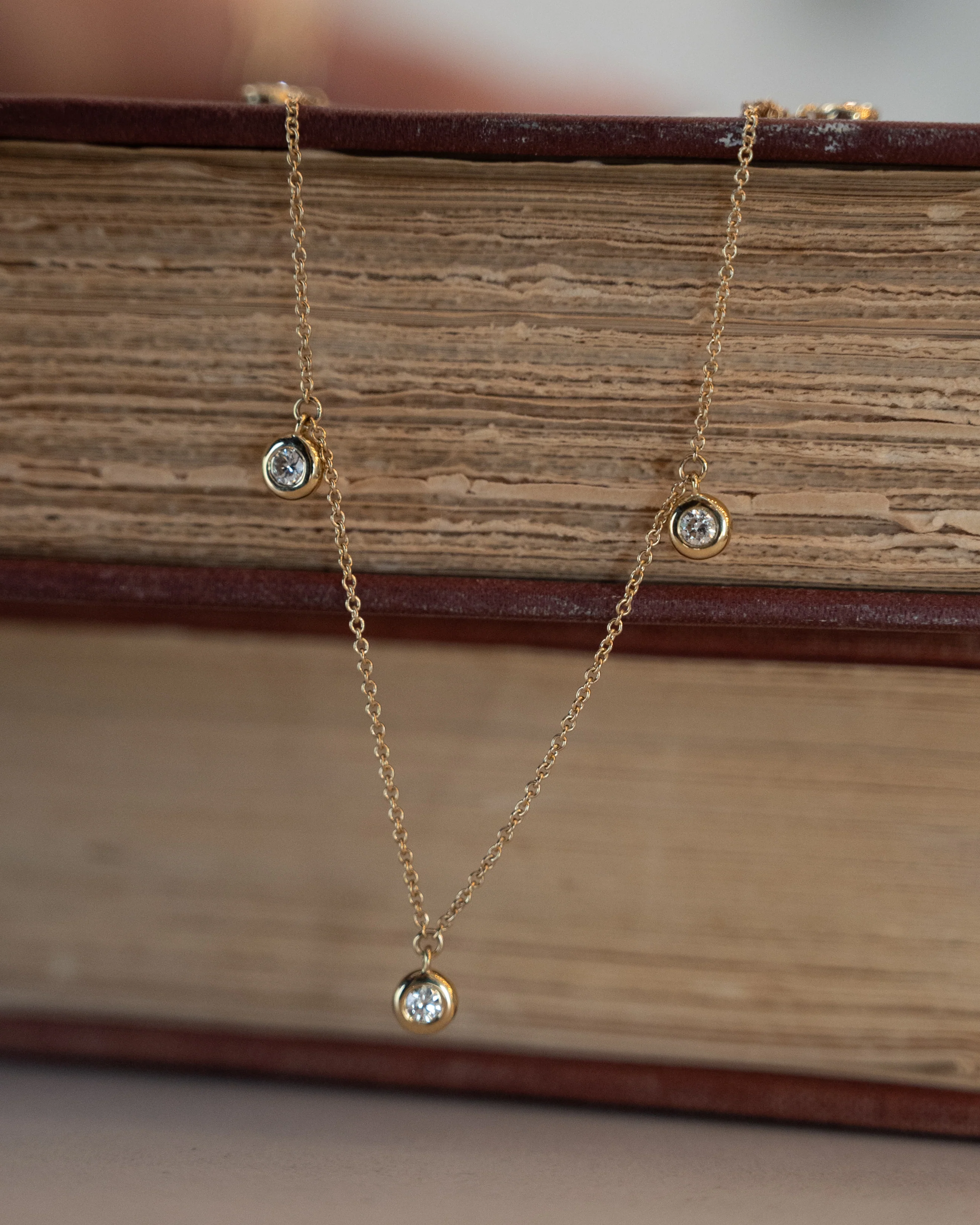 .46 Diamond Dangle Necklace in 14k Yellow Gold - Image 5