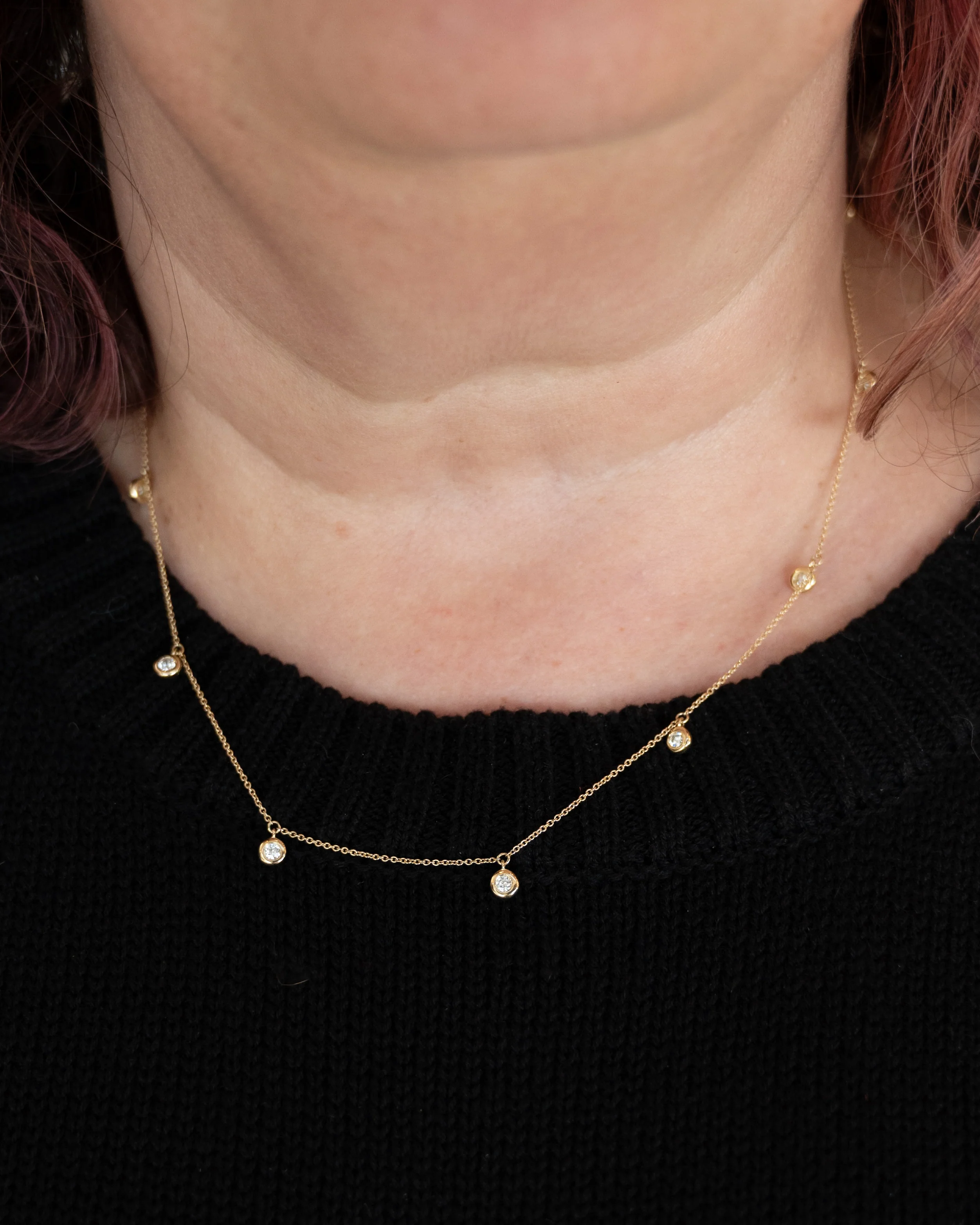 .46 Diamond Dangle Necklace in 14k Yellow Gold - Image 6