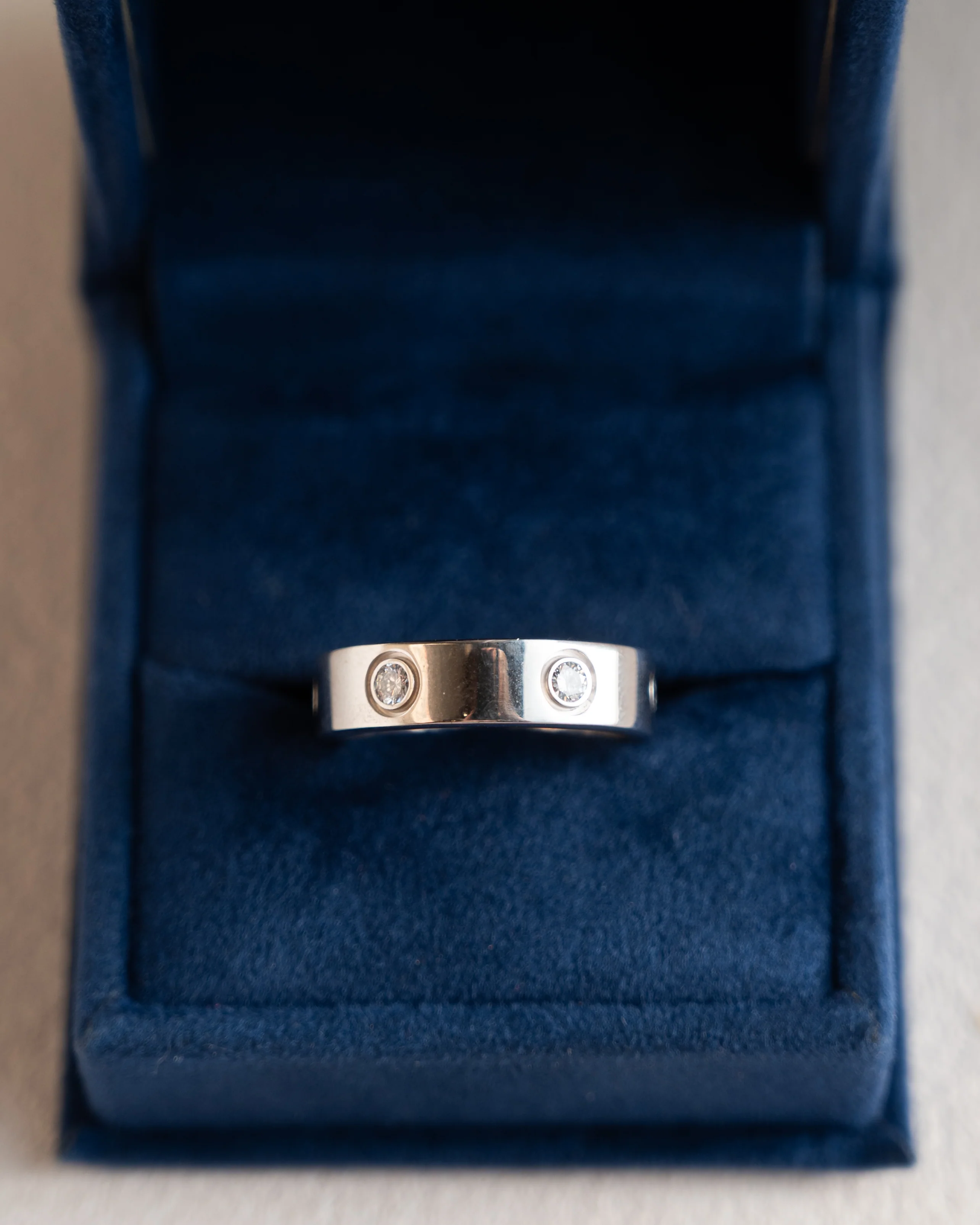 .46 Mens Diamond Cartier Love Ring 18k White Gold - Image 7