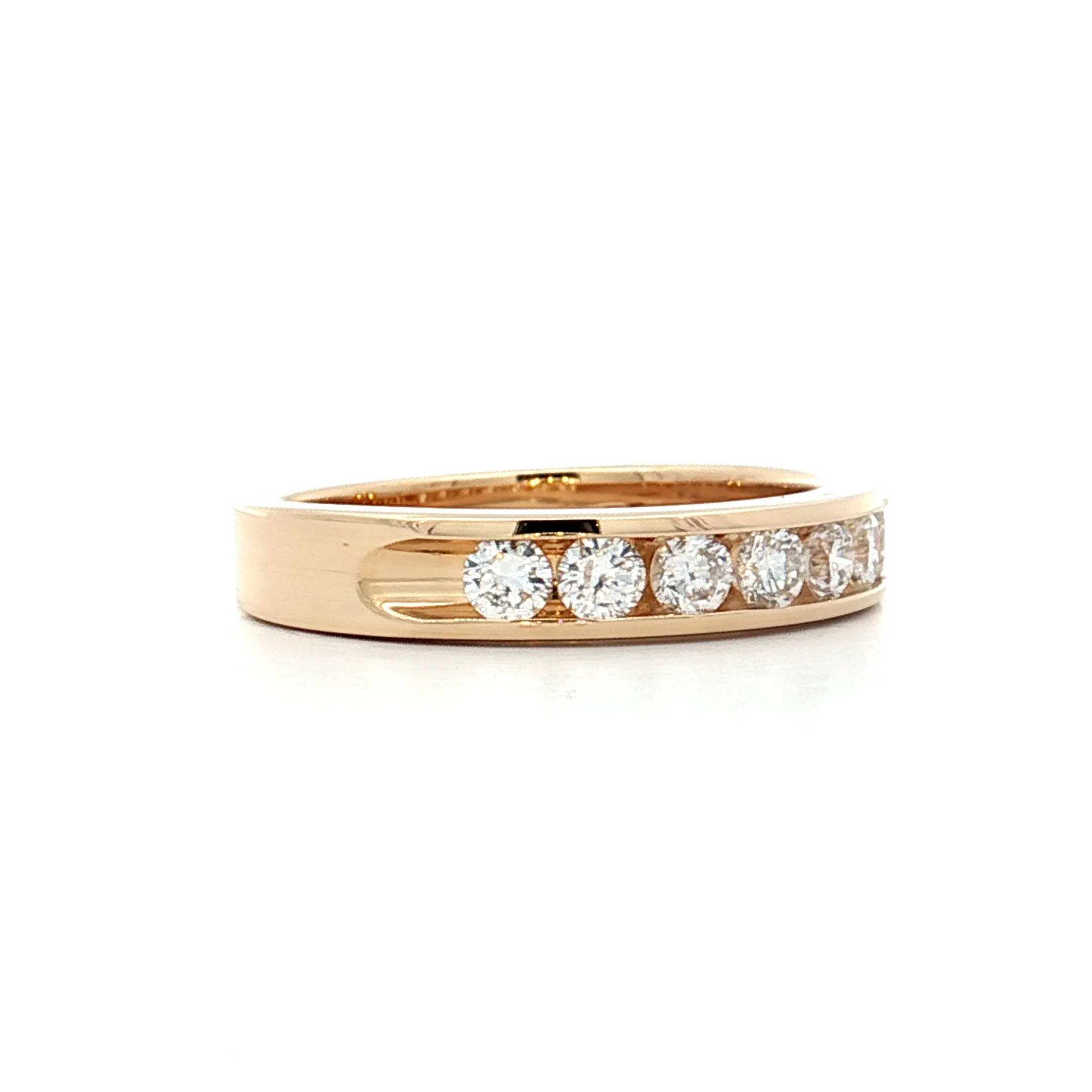 .46 Round Brilliant Diamond Wedding Band 14k - Image 3