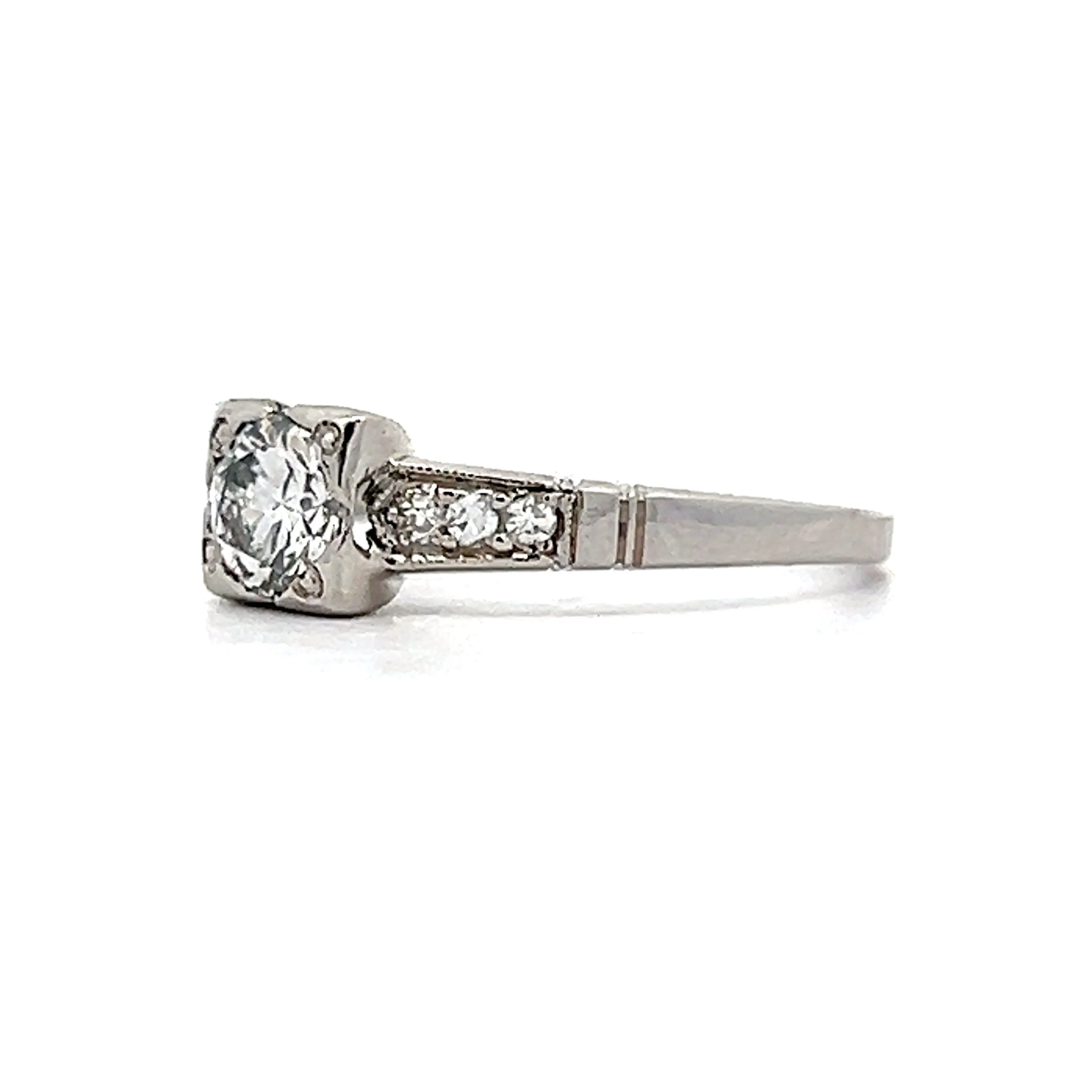 .46 Vintage Art Deco Transitional Diamond Engagement Ring - Image 2