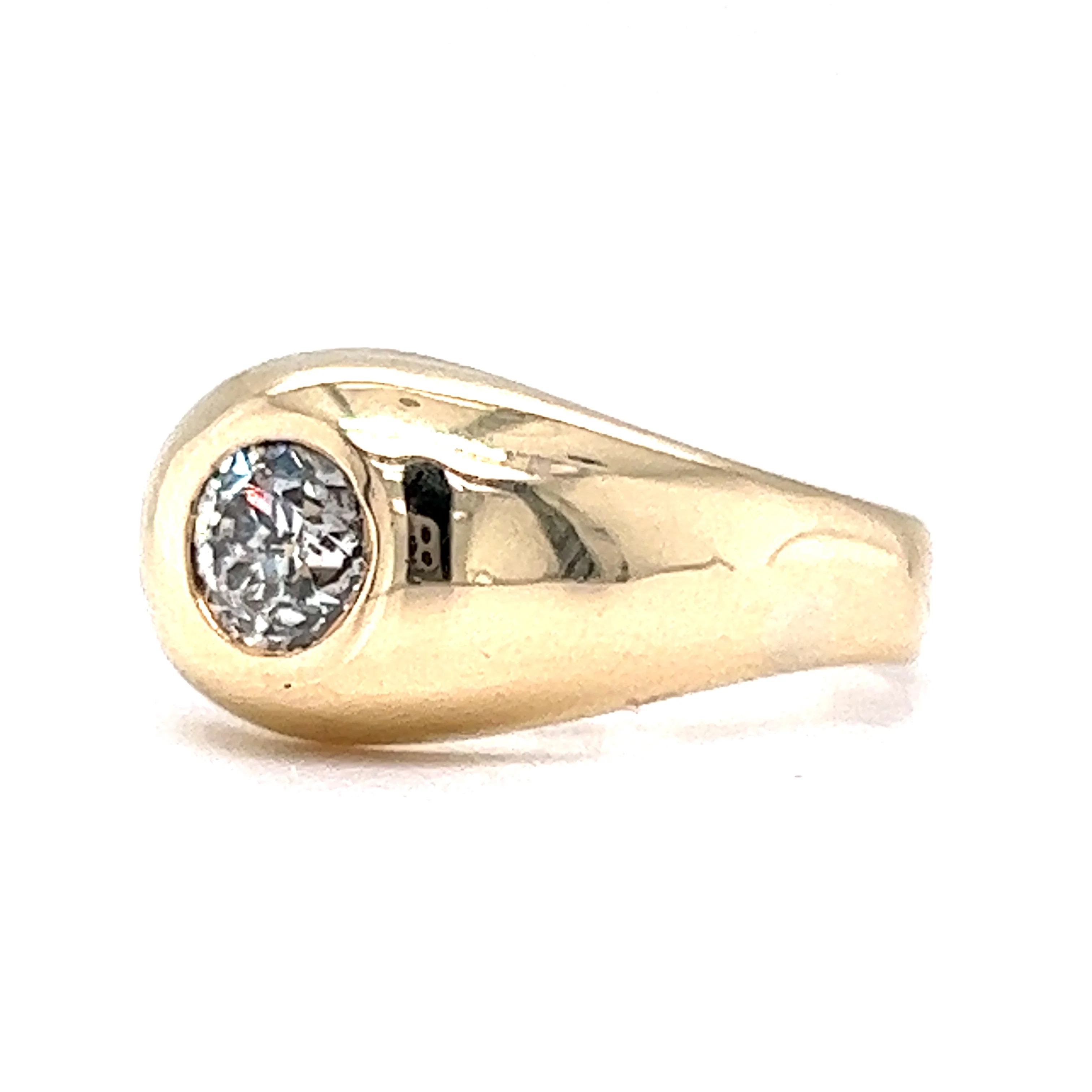 .46 Vintage Old European Diamond Engagement Ring in 14k Yellow Gold - Image 2