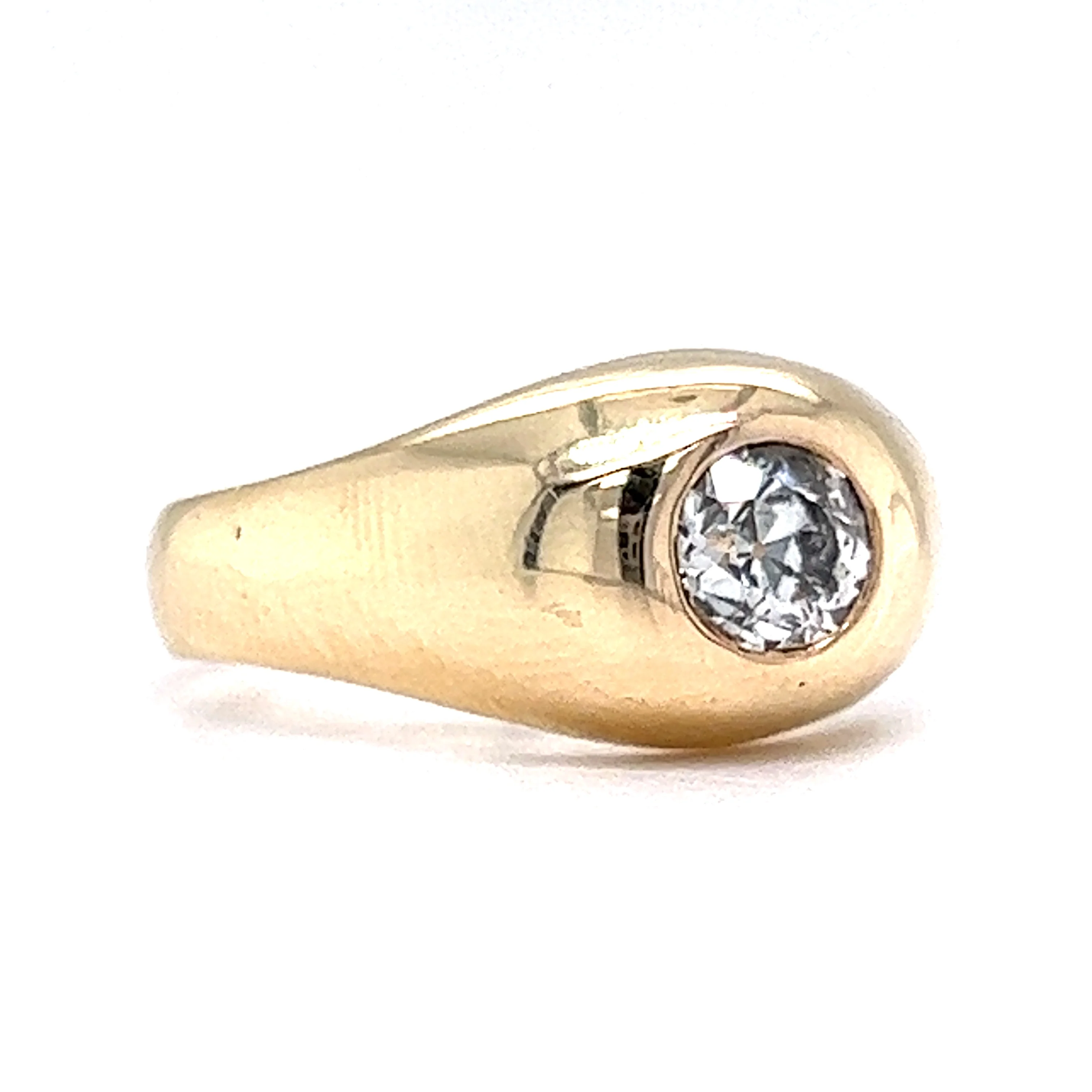 .46 Vintage Old European Diamond Engagement Ring in 14k Yellow Gold - Image 3