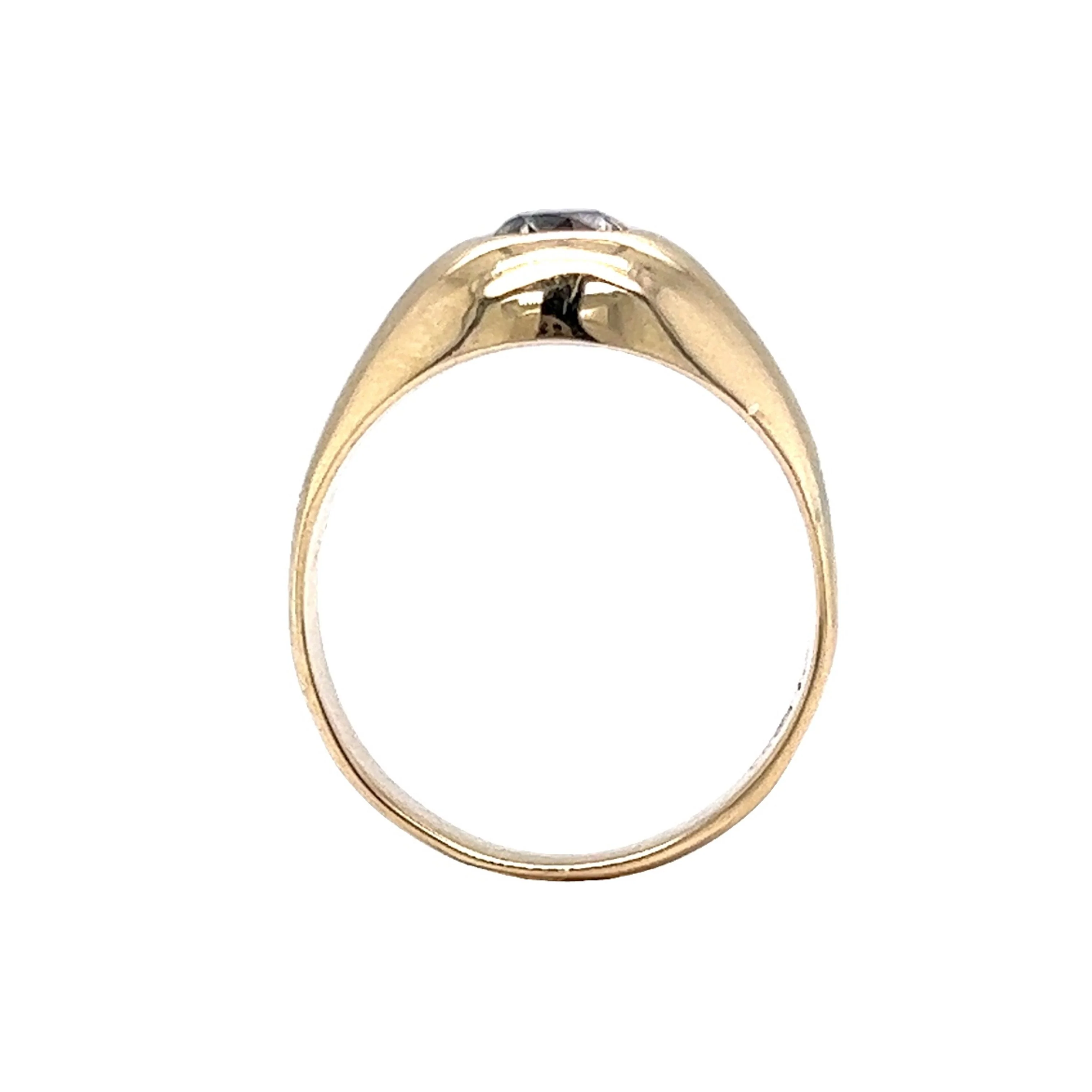 .46 Vintage Old European Diamond Engagement Ring in 14k Yellow Gold - Image 4