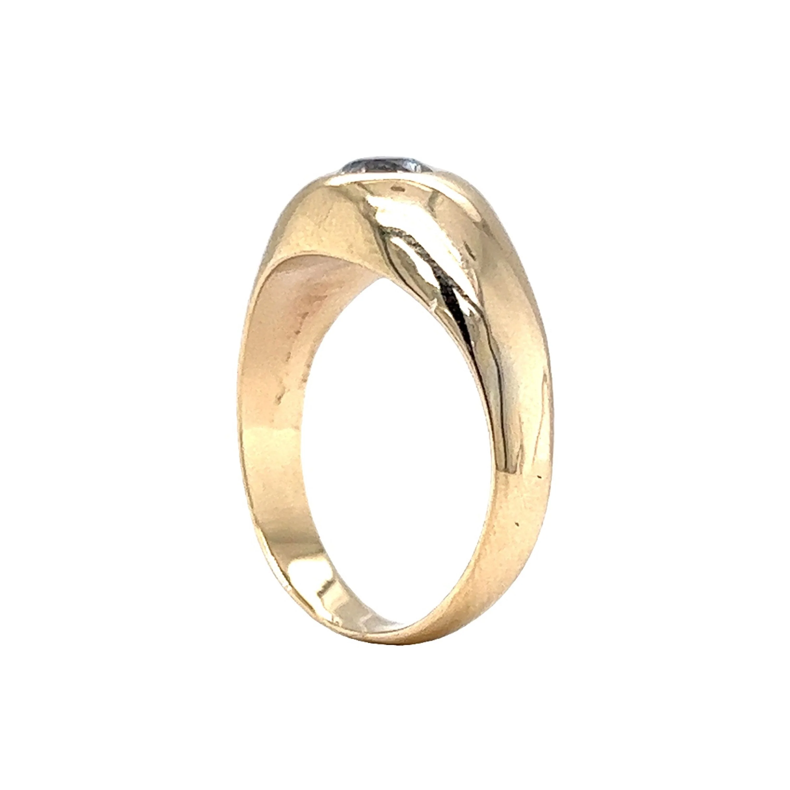.46 Vintage Old European Diamond Engagement Ring in 14k Yellow Gold - Image 5