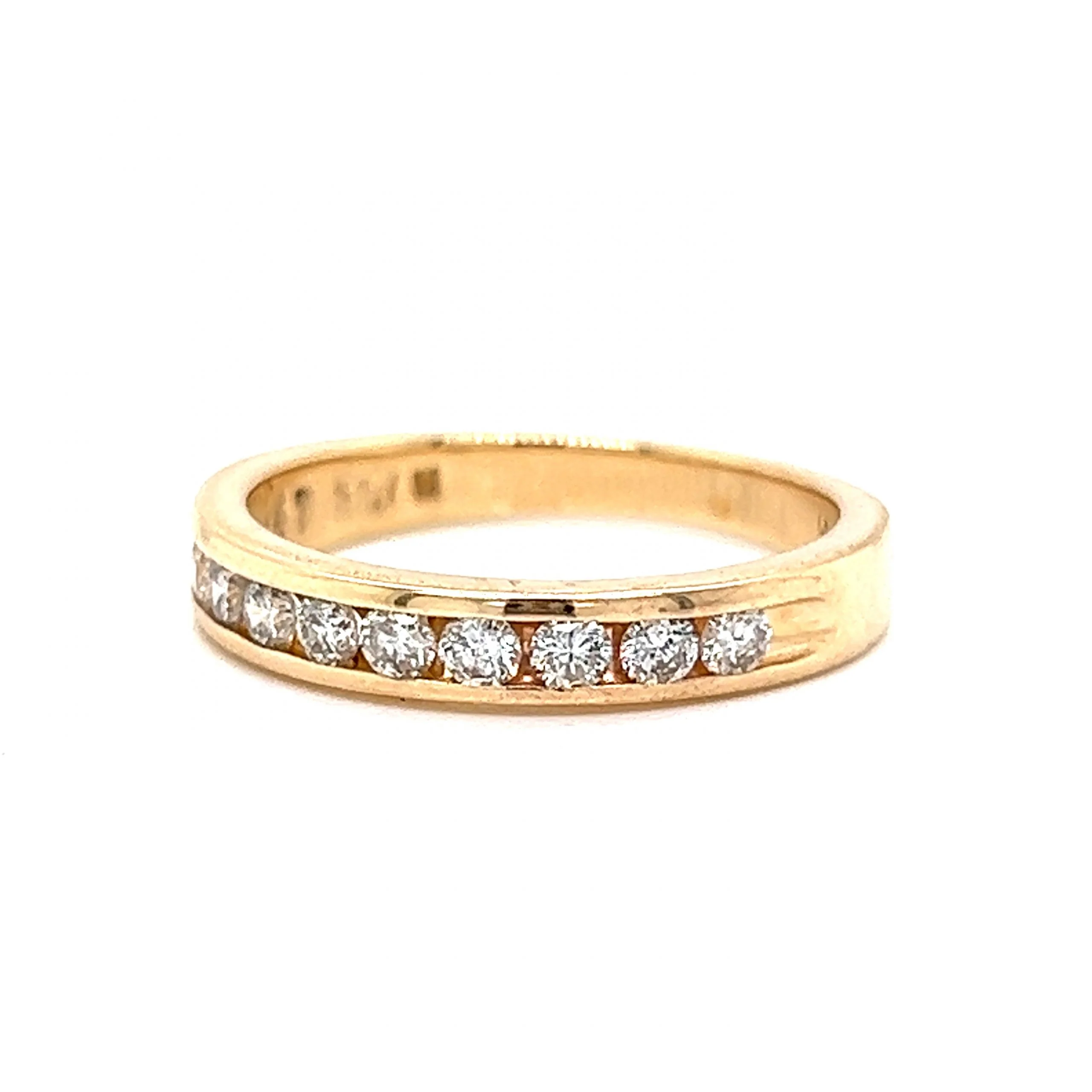 .47 Channel Set Diamond Wedding Band in 14k Yellow Gold - Image 2