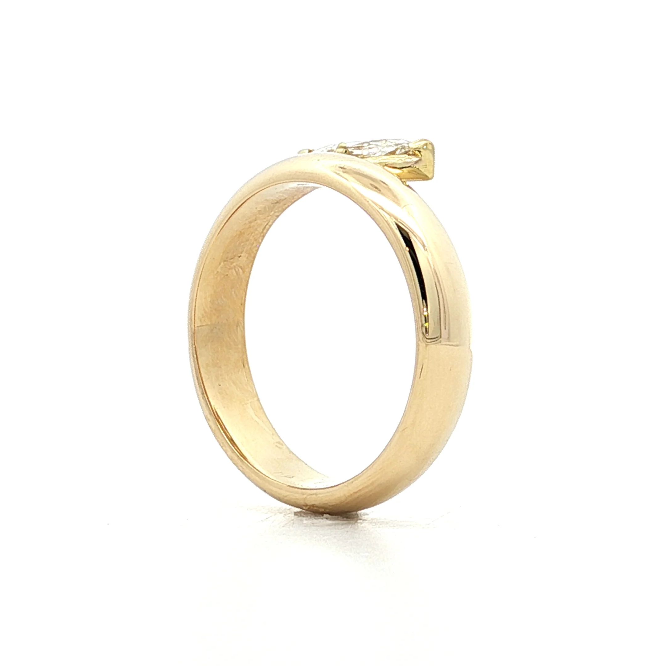 .47 Marquise Diamond Engagement Ring in 14k Yellow Gold - Image 4