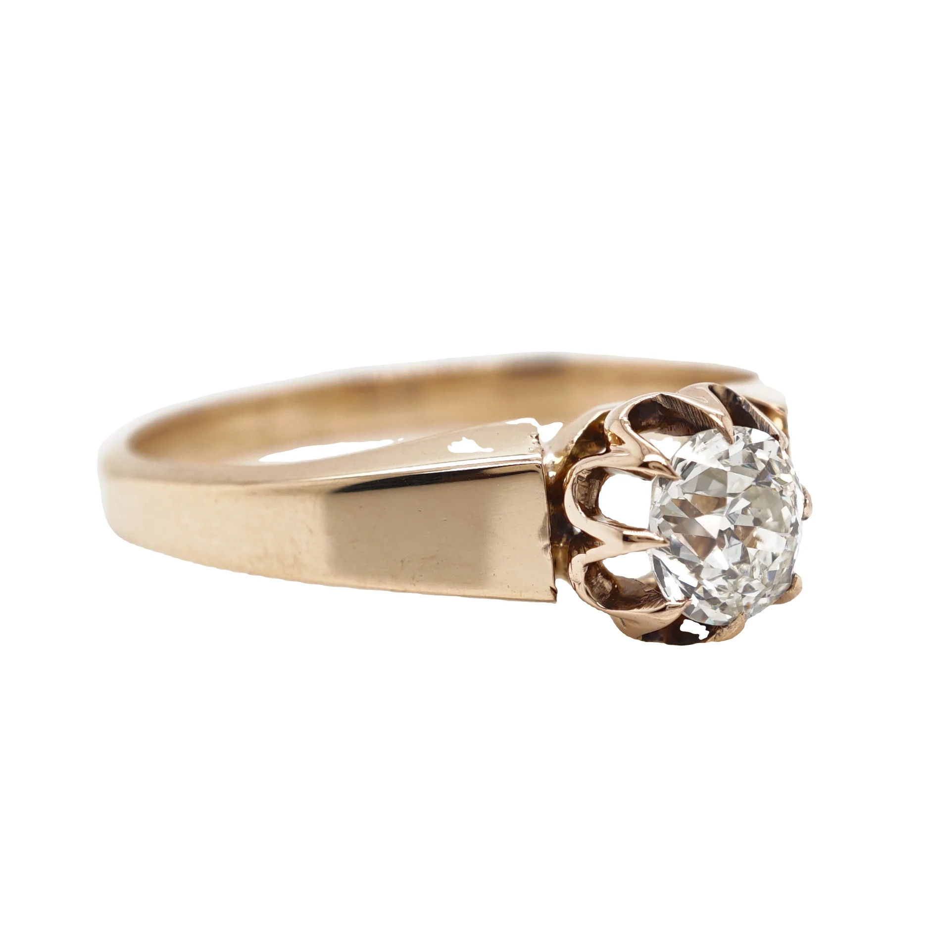 .47 Victorian Diamond Engagement Ring in 14K Rose Gold - Image 3