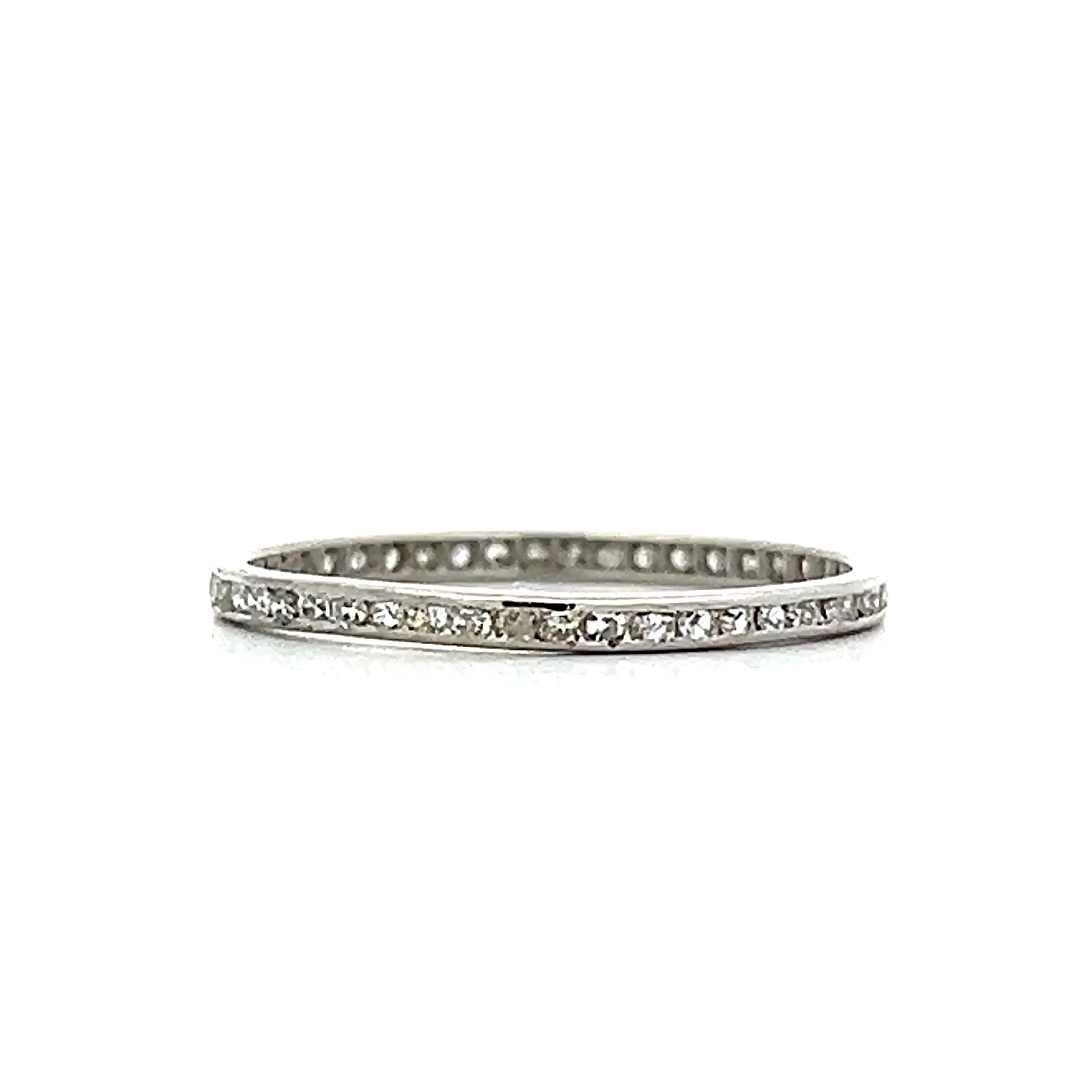 .48 Antique Art Deco Diamond Eternity Band in 18k