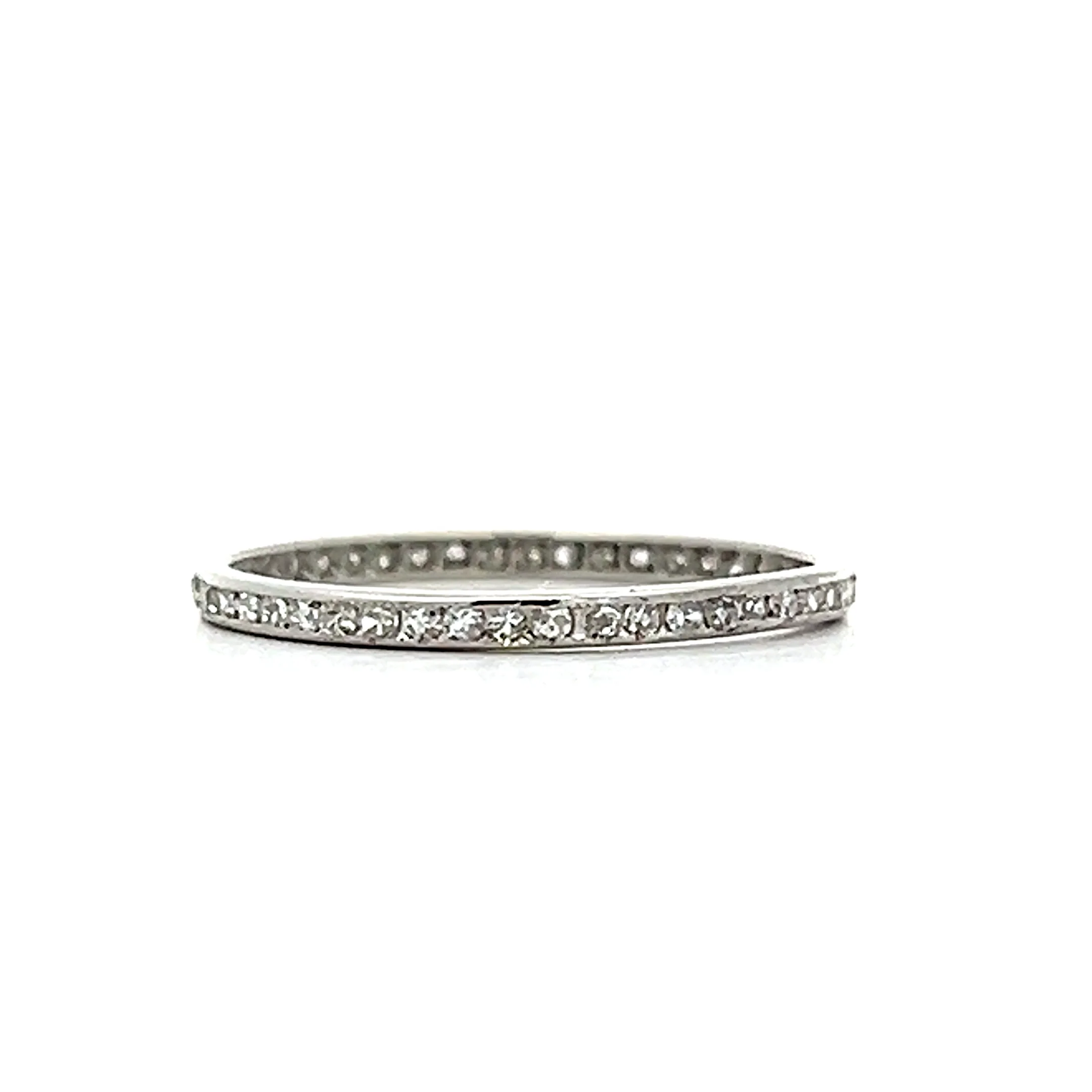 .48 Antique Art Deco Diamond Eternity Band in 18k - Image 4