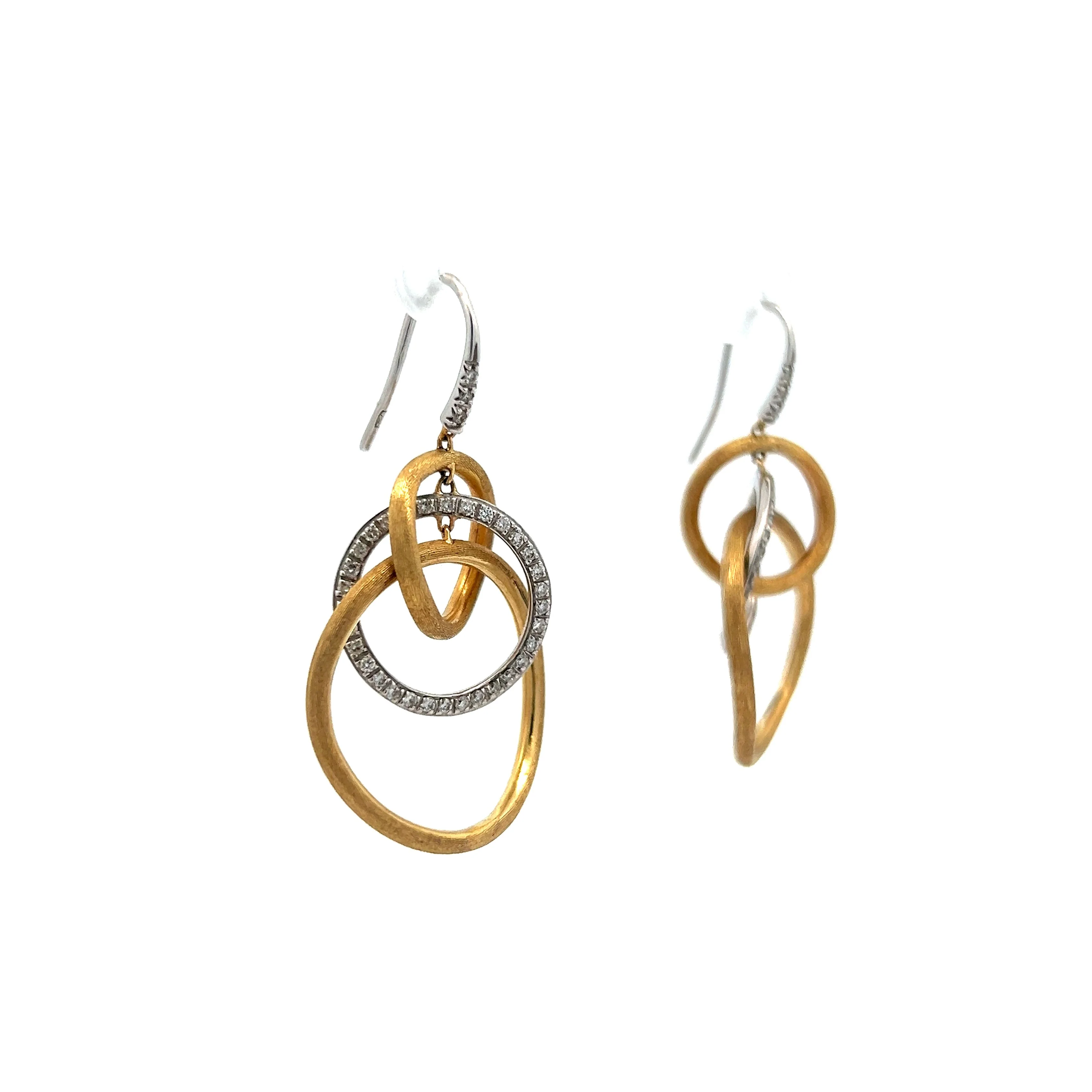Marco Bicego Multi-Hoop Diamond Earrings in 18k - Image 3