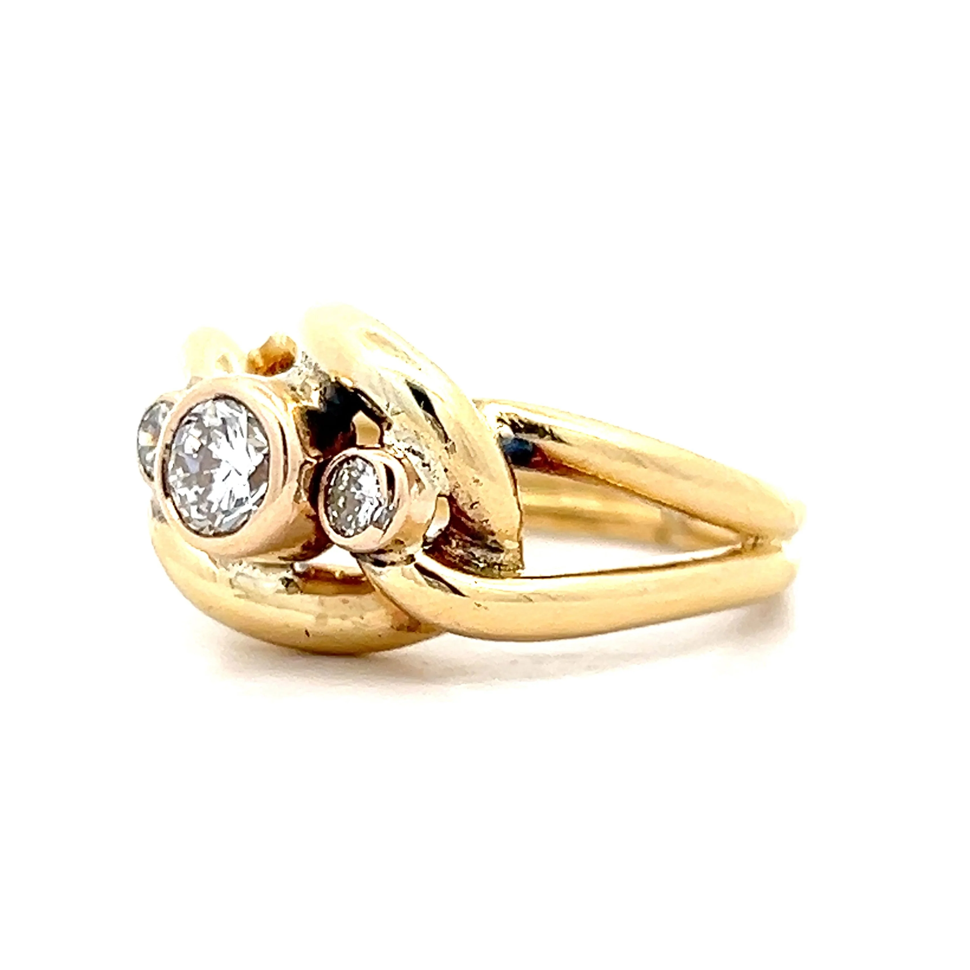 .48 Diamond Knot Ring in 18k Yellow Gold - Image 2