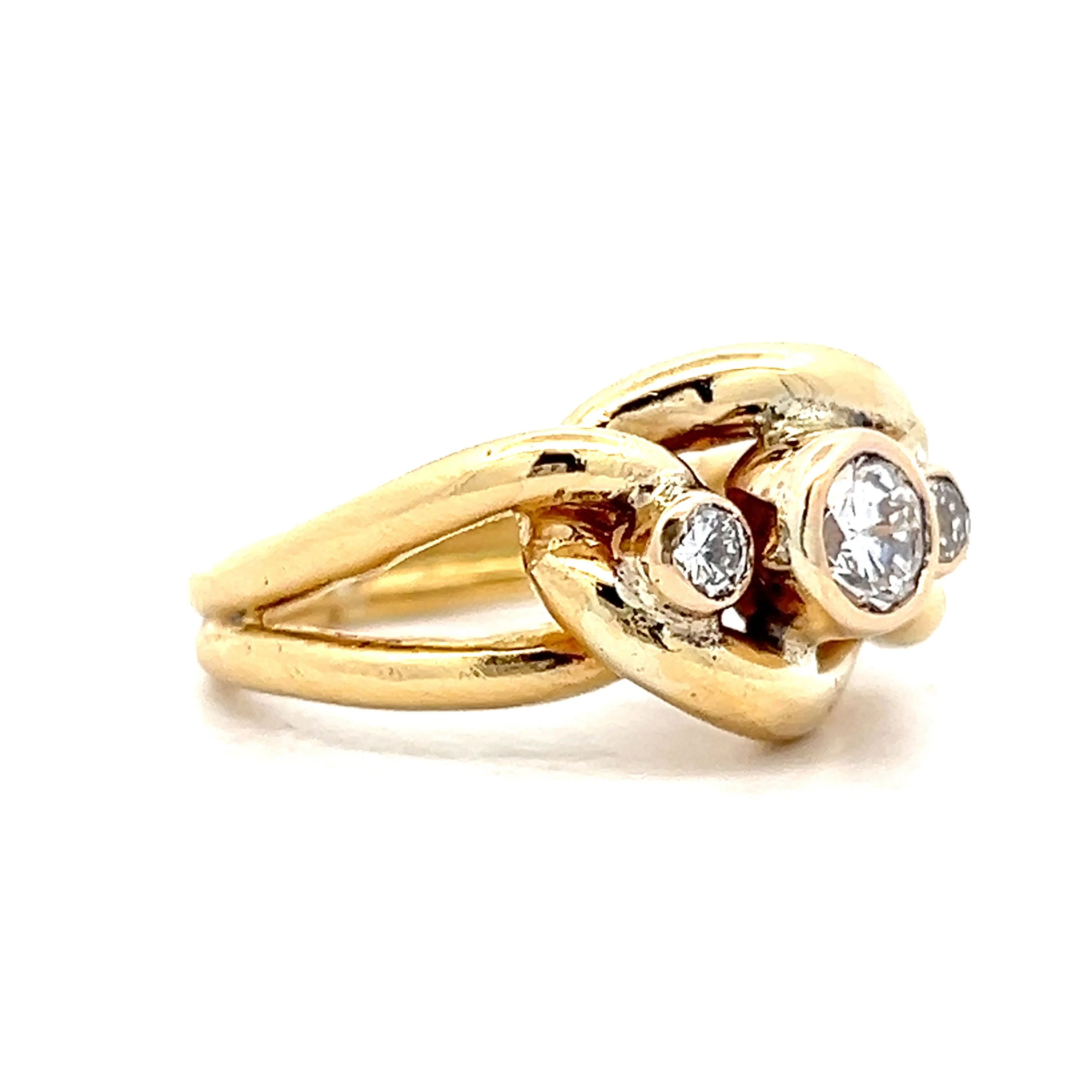 .48 Diamond Knot Ring in 18k Yellow Gold - Image 3