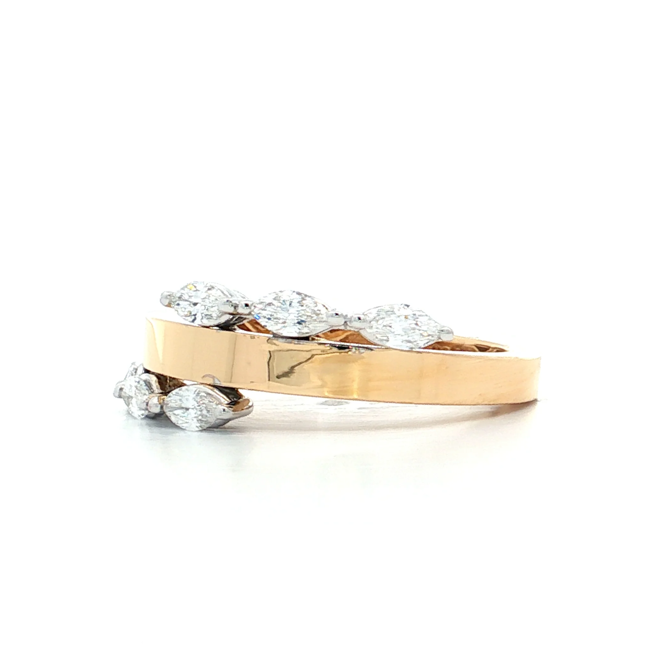 .48 Marquise Diamond Cocktail Ring Two-Tone 18k - Image 2