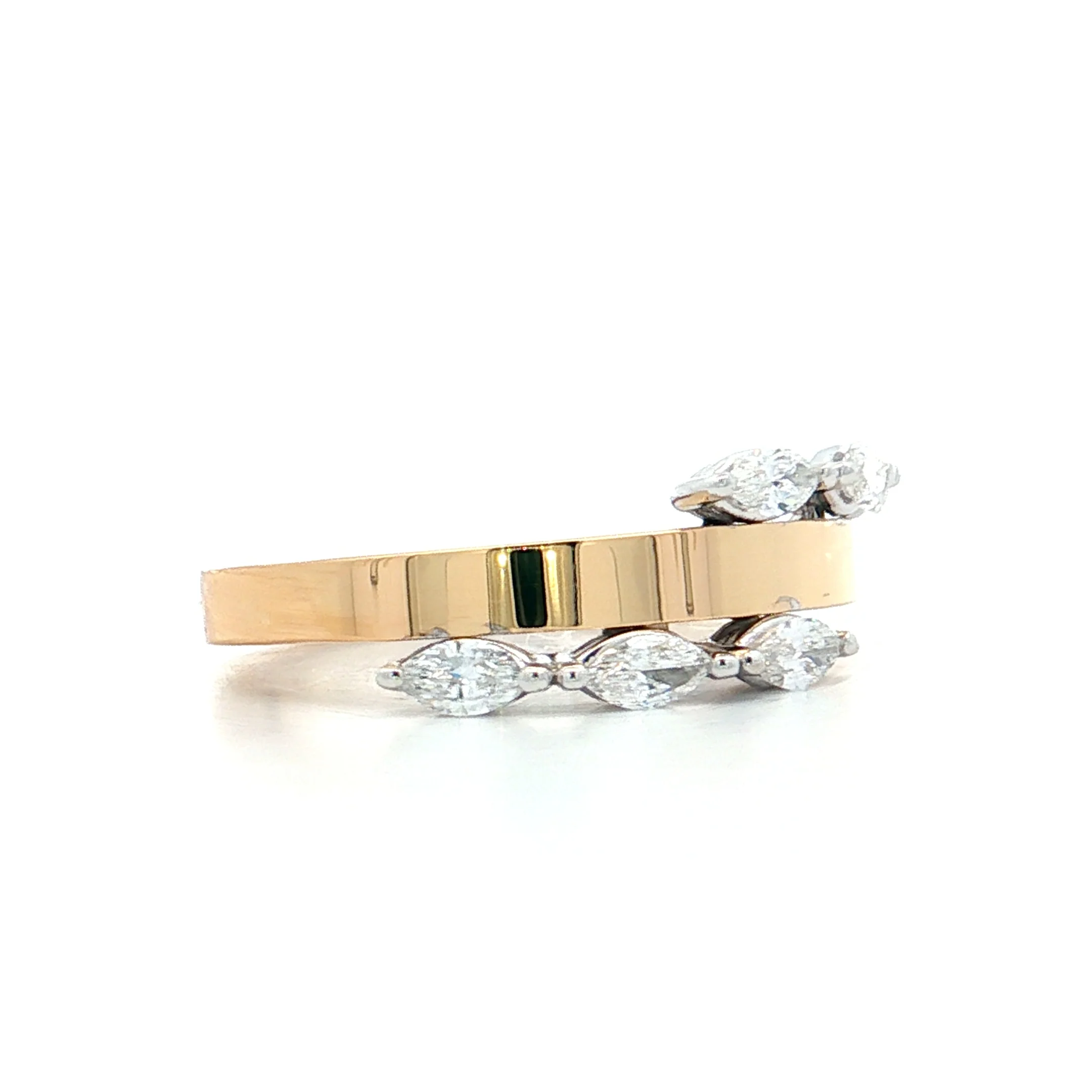 .48 Marquise Diamond Cocktail Ring Two-Tone 18k - Image 3