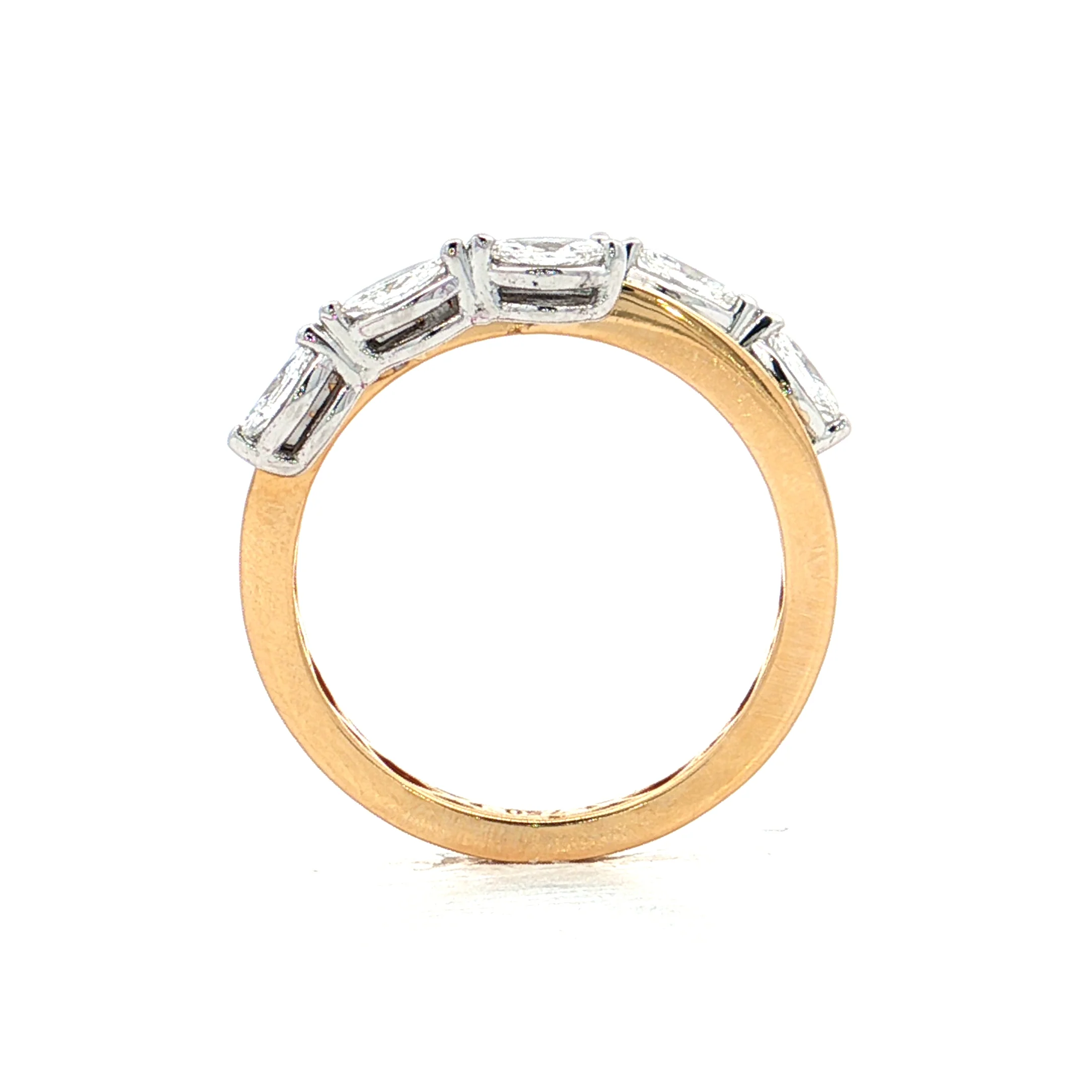.48 Marquise Diamond Cocktail Ring Two-Tone 18k - Image 4