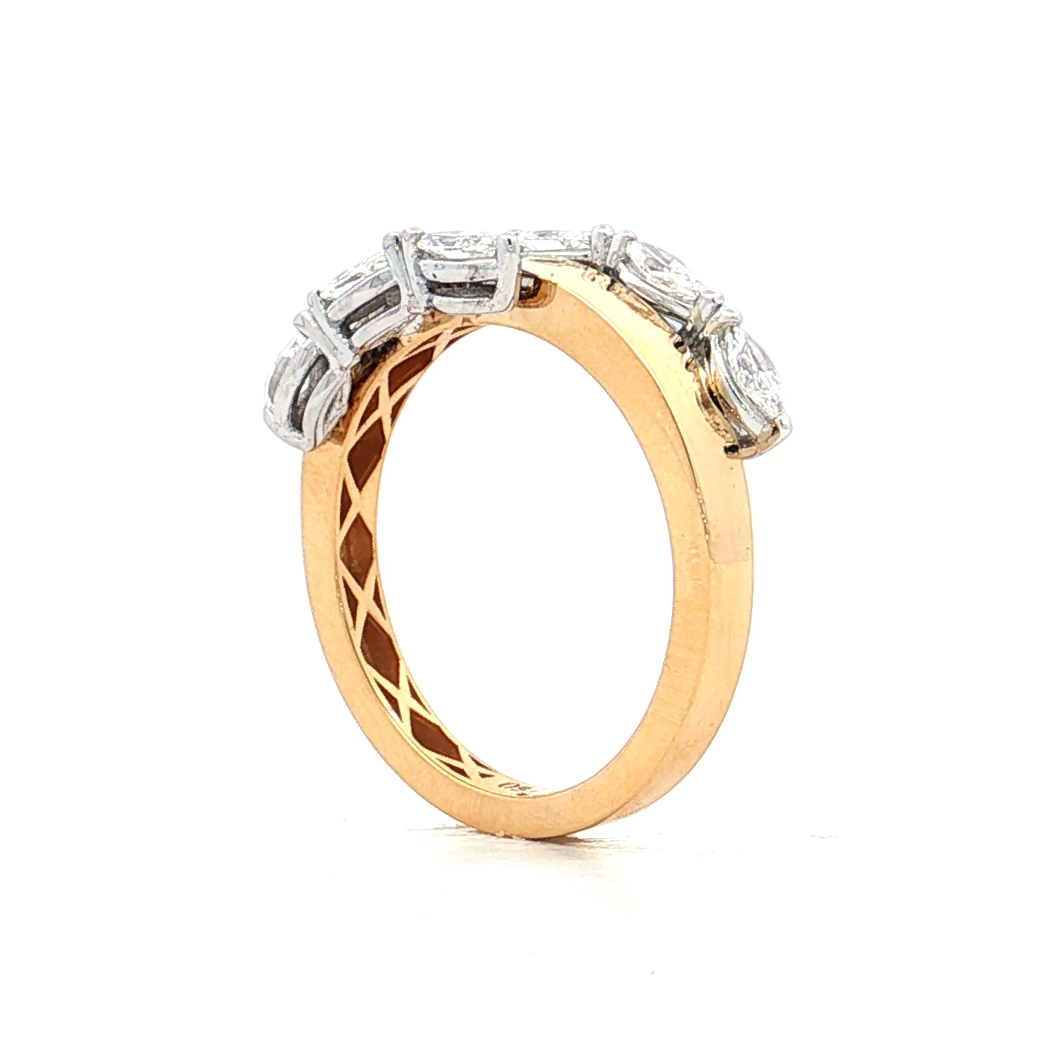 .48 Marquise Diamond Cocktail Ring Two-Tone 18k - Image 5