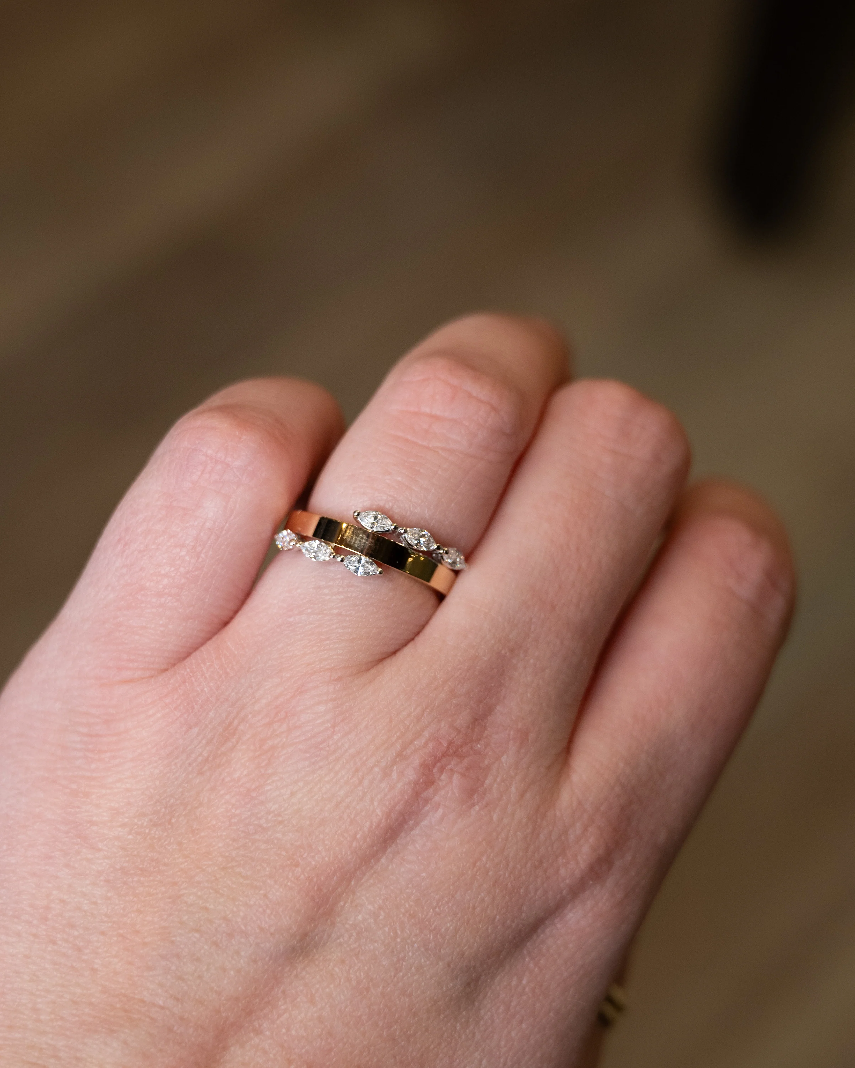 .48 Marquise Diamond Cocktail Ring Two-Tone 18k - Image 7