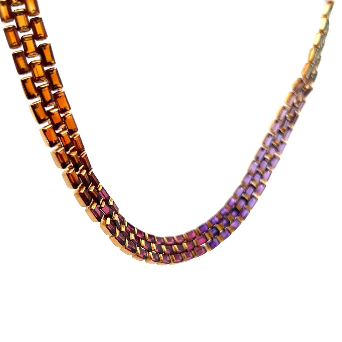 49.14 Multi-Gemstone Necklace & Bracelet Set in 18k - Image 5