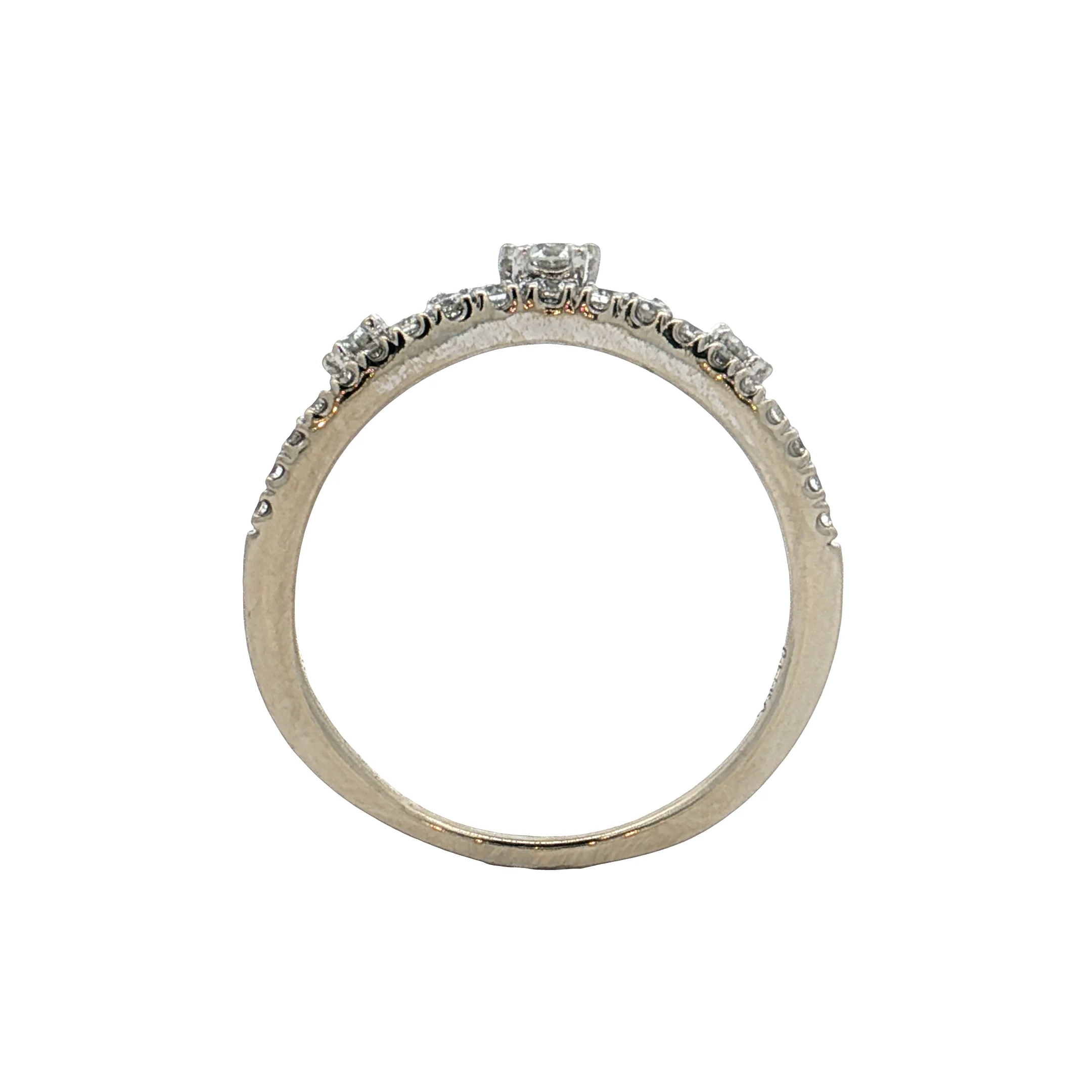 .49 Diamond Tiara Wedding Band 14k White Gold - Image 4