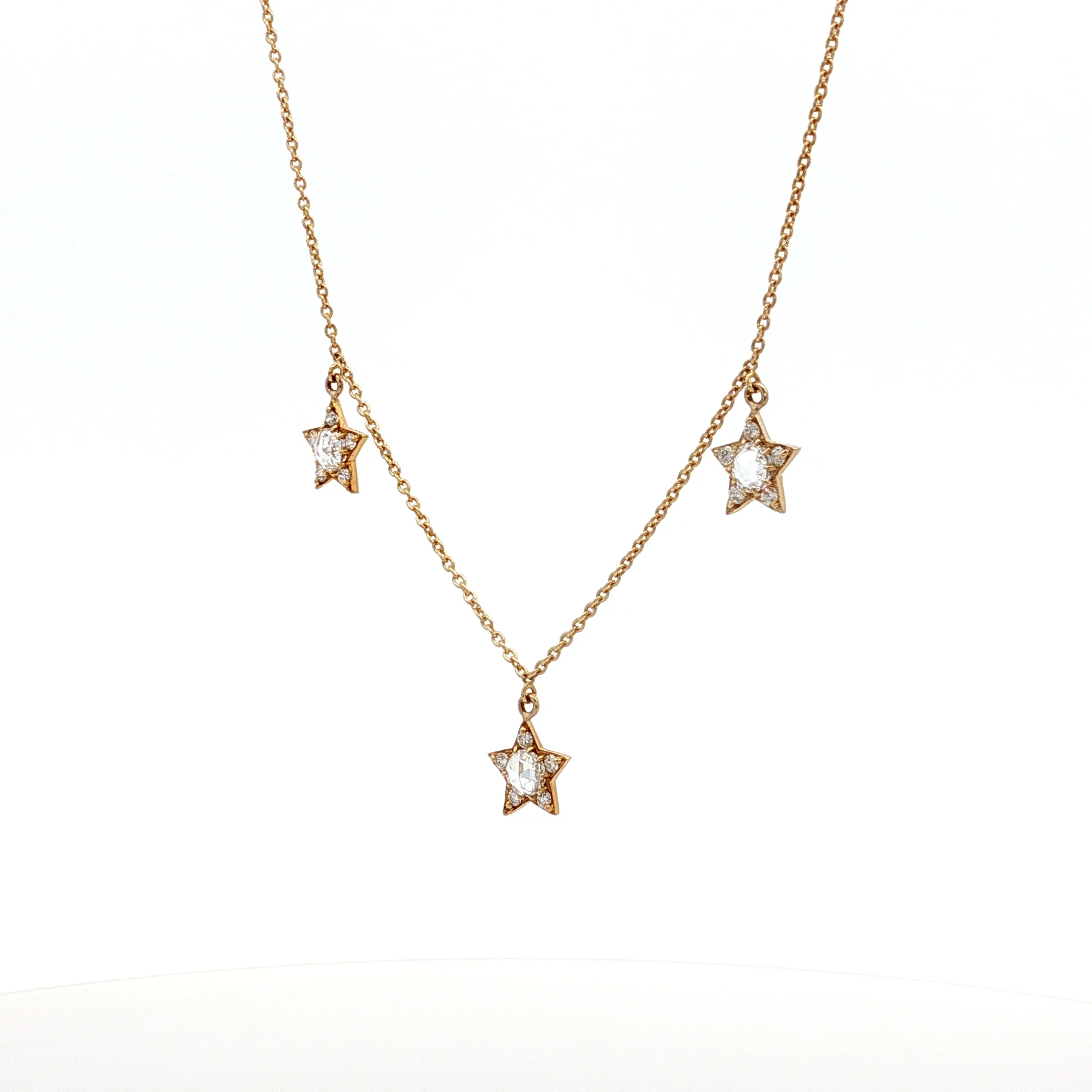 .49 Rose Cut Diamond Necklace in 18k Yellow Gold - Image 2