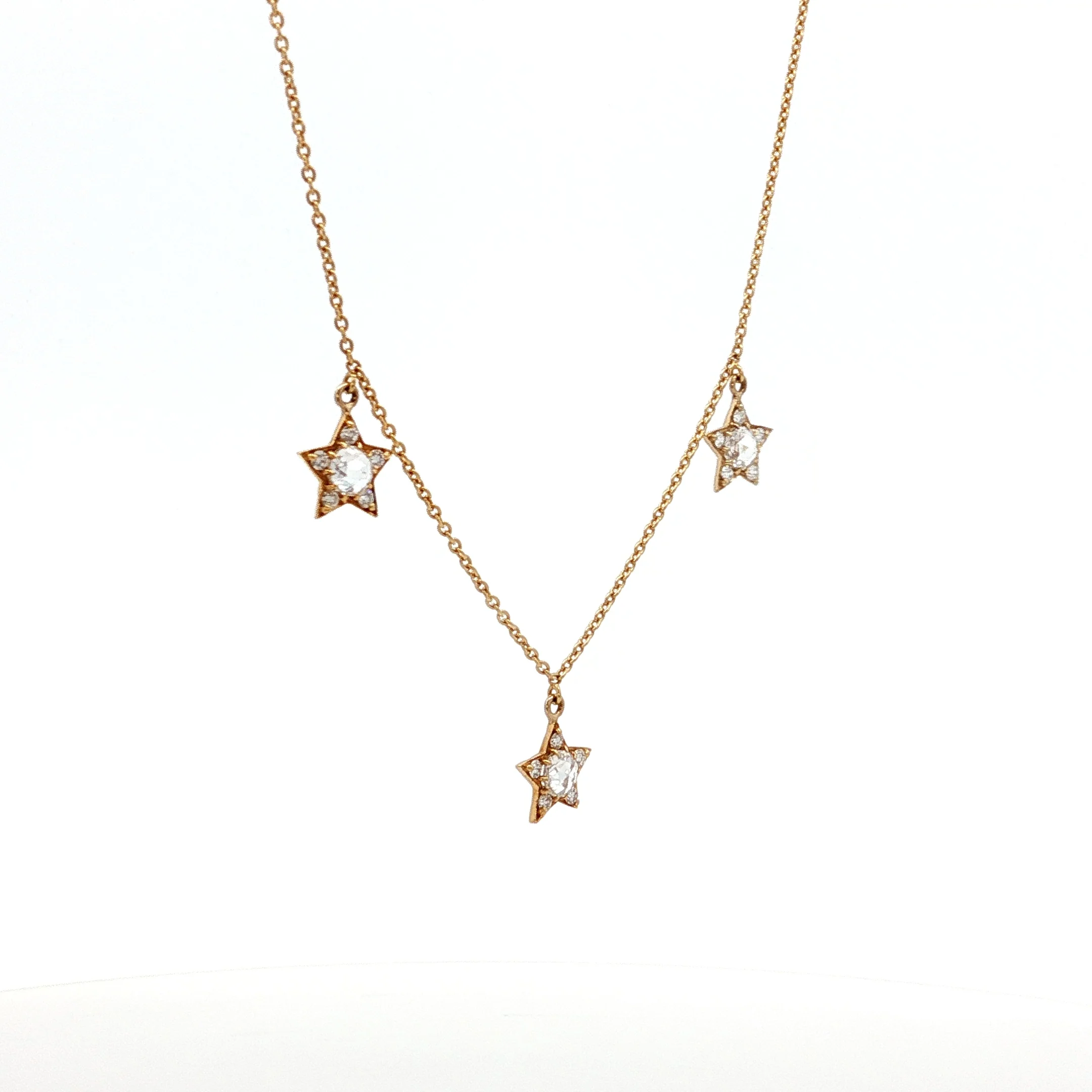 .49 Rose Cut Diamond Necklace in 18k Yellow Gold - Image 3