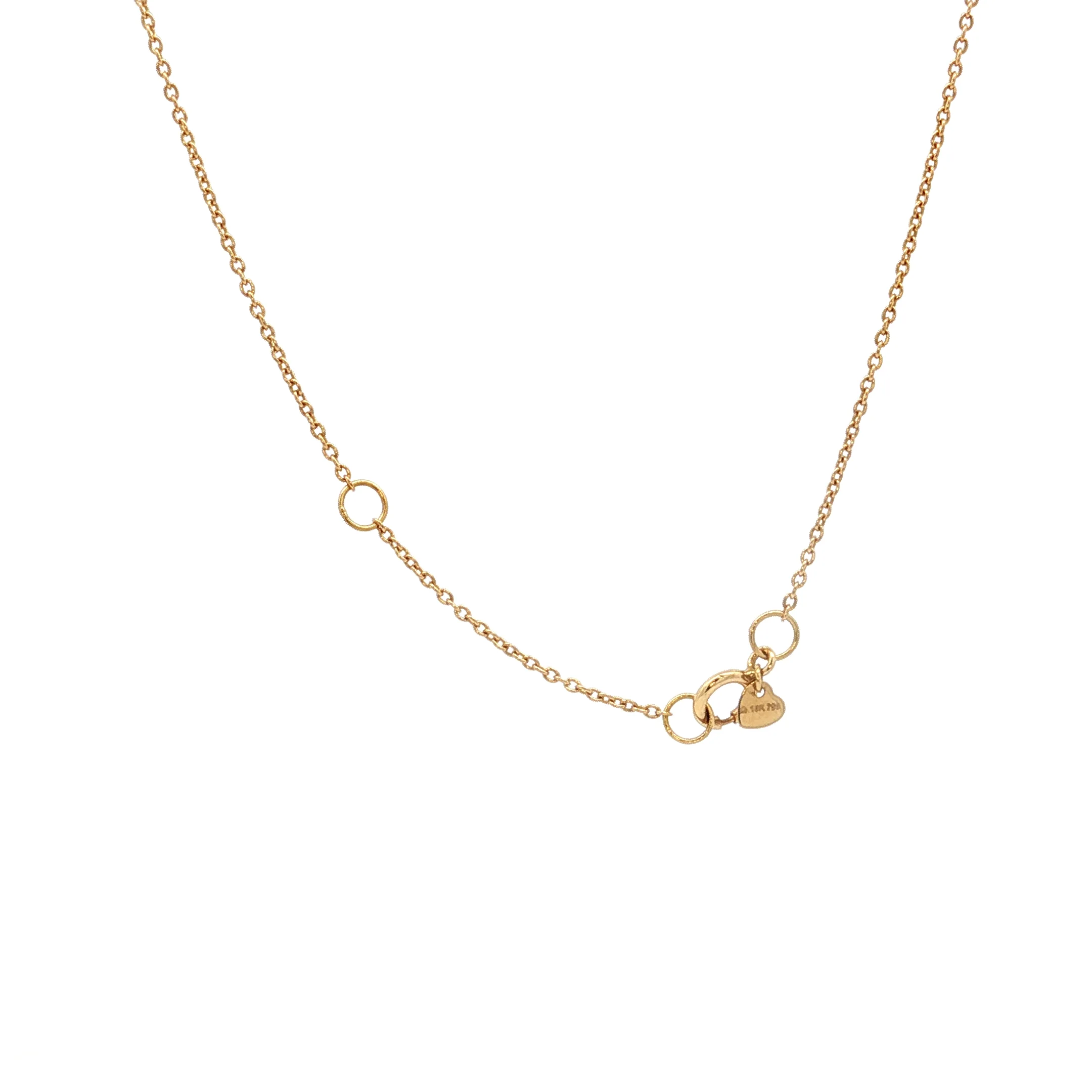 .49 Rose Cut Diamond Necklace in 18k Yellow Gold - Image 4