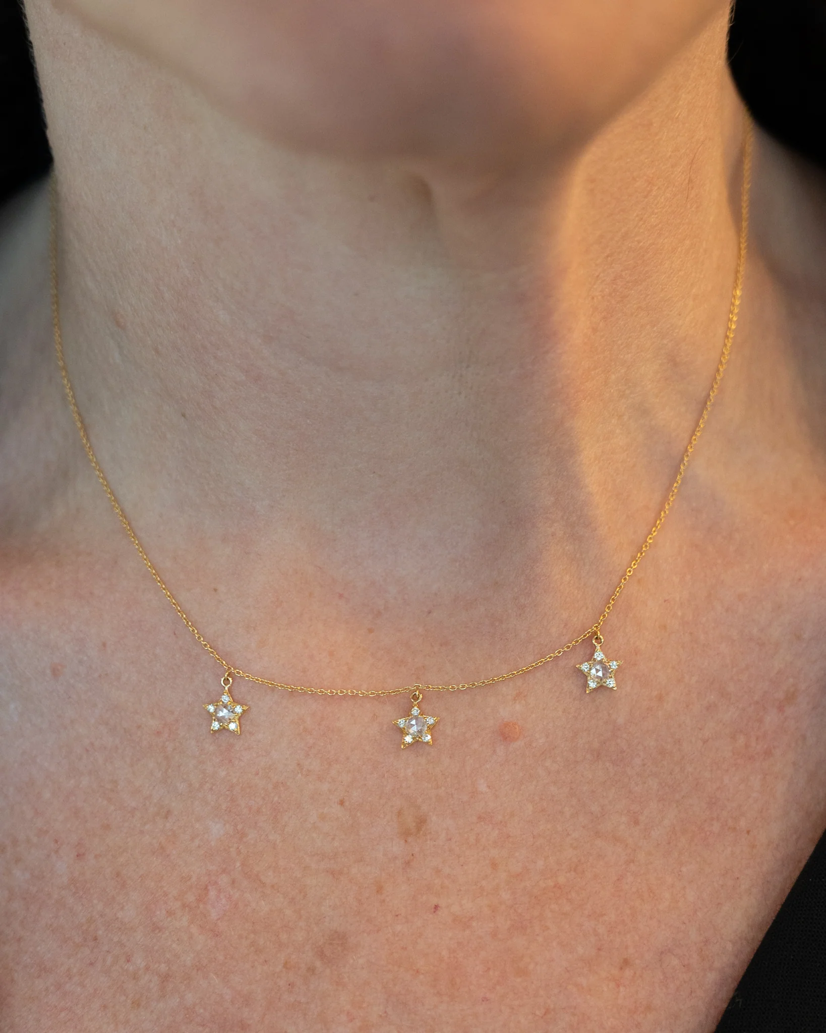 .49 Rose Cut Diamond Necklace in 18k Yellow Gold - Image 6